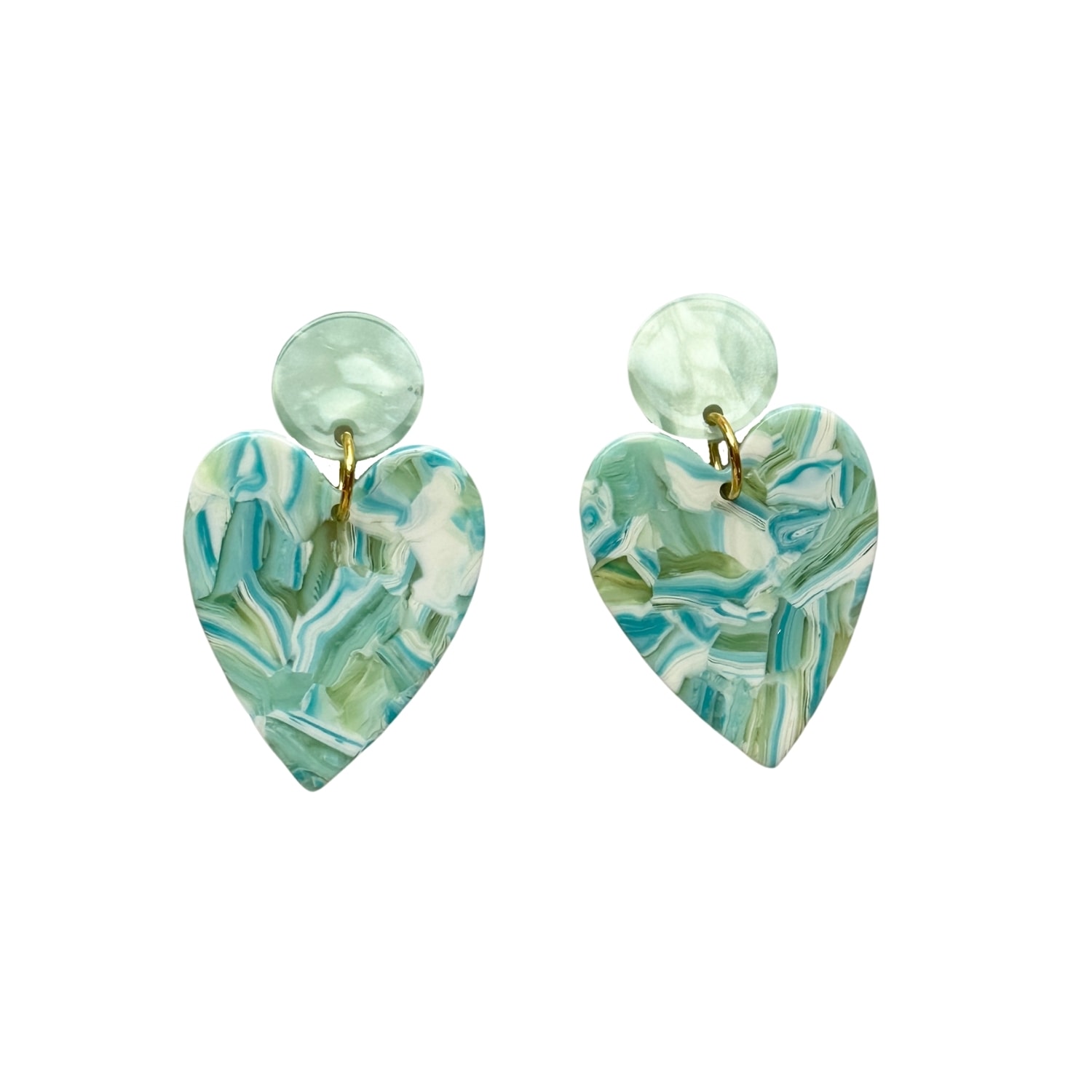 Women’s Green Heart Earrings In Mint To Be Closet Rehab