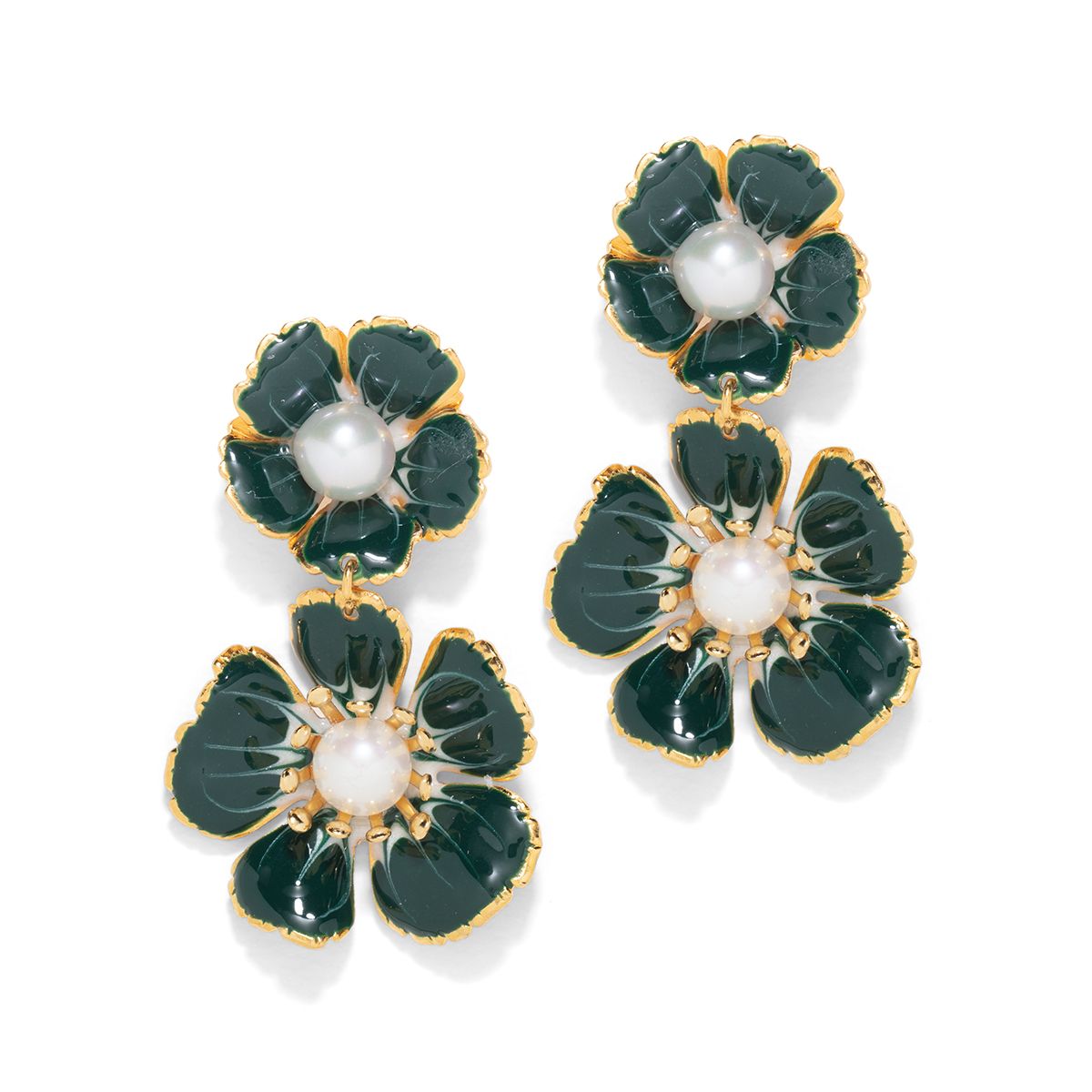 The Pink Reef Women's Green  Color Drop In Emerald