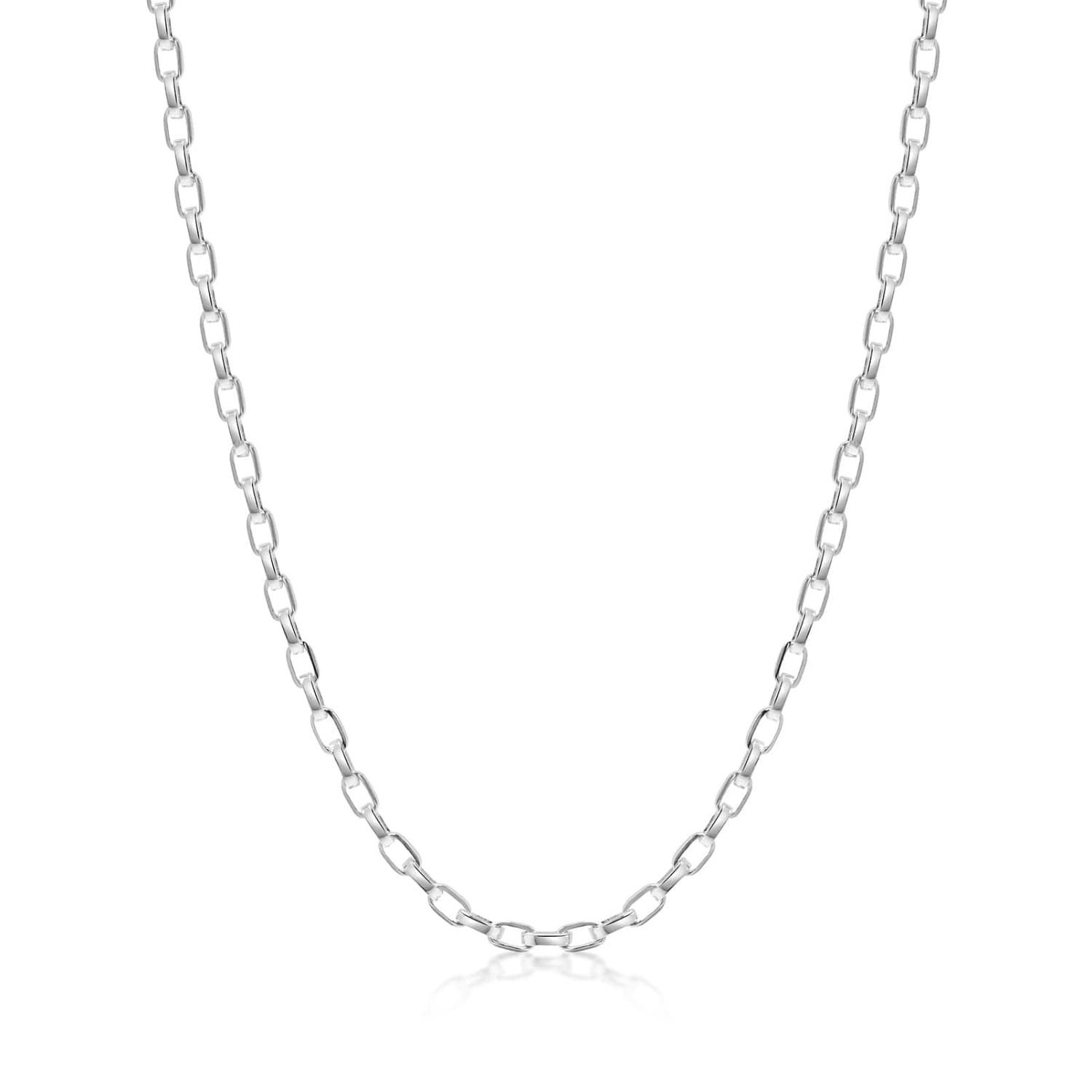 Men’s Sterling Silver Faceted Cable Chain Nialaya