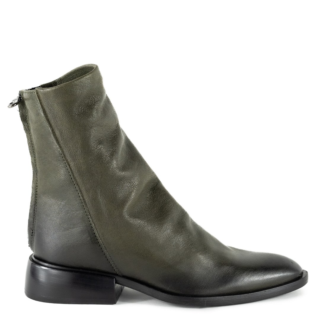 Keith Scarrott Shoes Women's Green Este Khaki Slouch Ankle Boot In Green