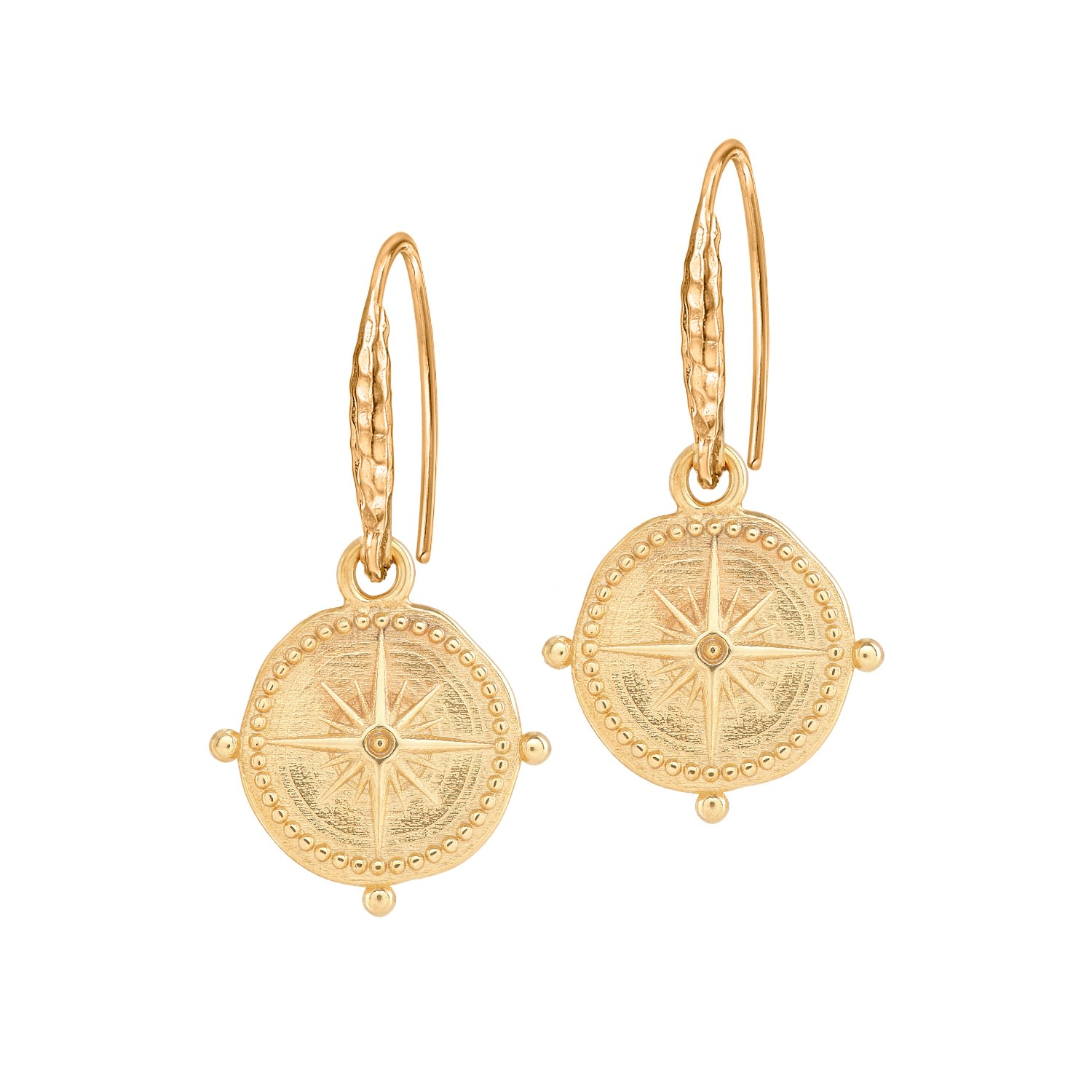 Women’s Gold True North Story Drop Earrings In Vermeil Dower & Hall