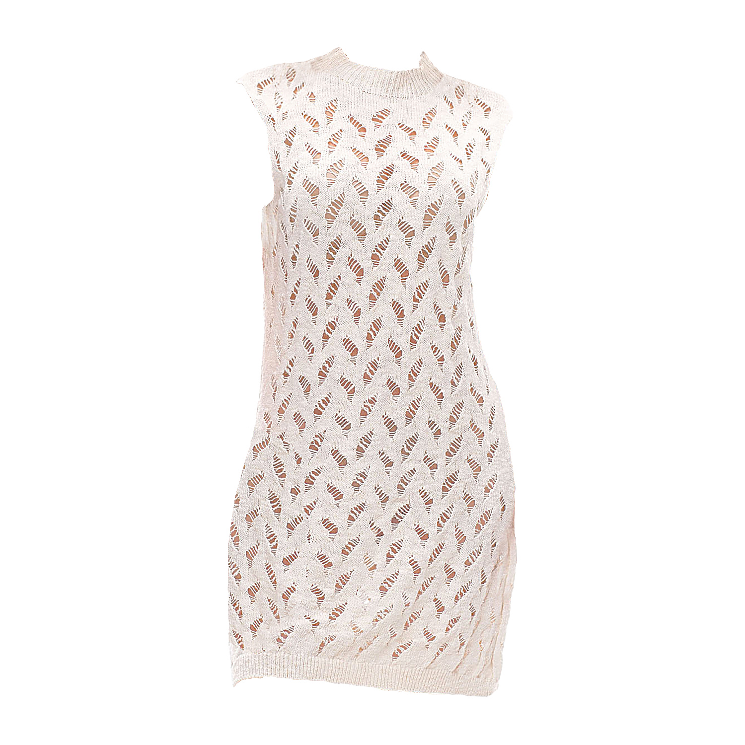 Women's White Soft Rupture - Linen-Blend Knit Tunic Dress | Extra Small | Maison Bogomil