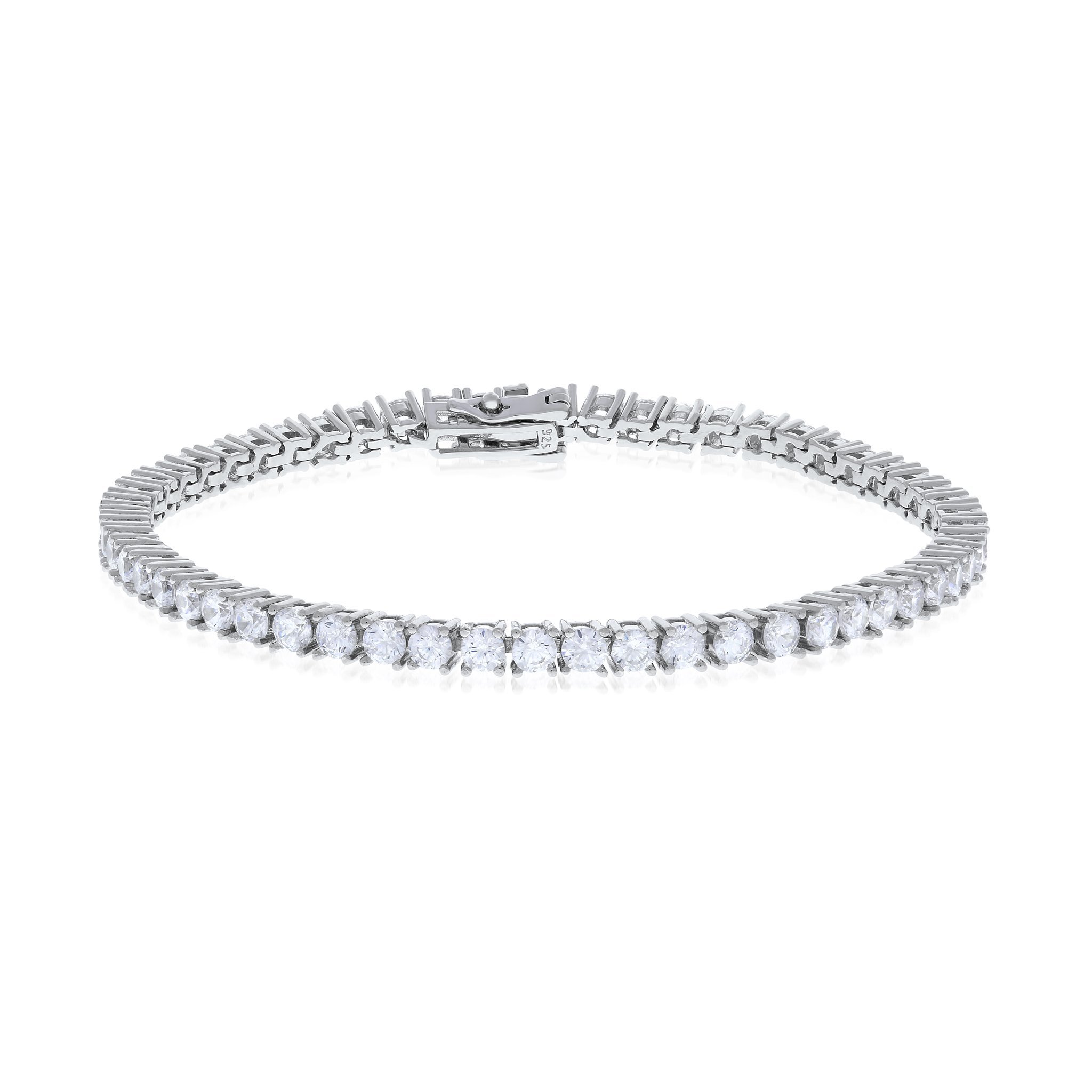 Women’s Tennis Bracelet 3Mm Silver Essentials Jewels