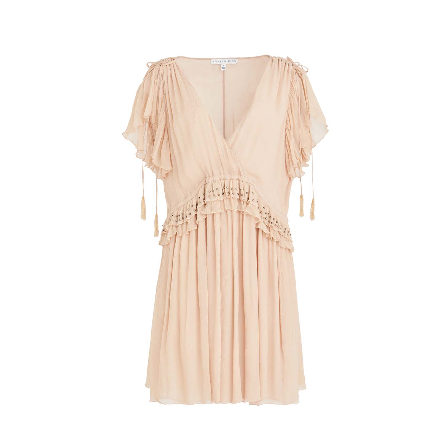 Women’s Neutrals Cher Dress - Viscose Chiffon Small Secret Mission