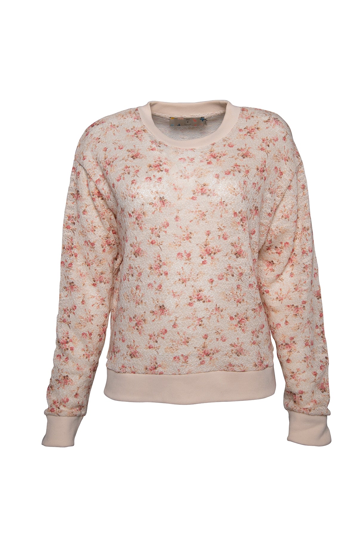 Women’s The Breeze Sweatshirt - Floral Pattern Medium Bee & Alpaca