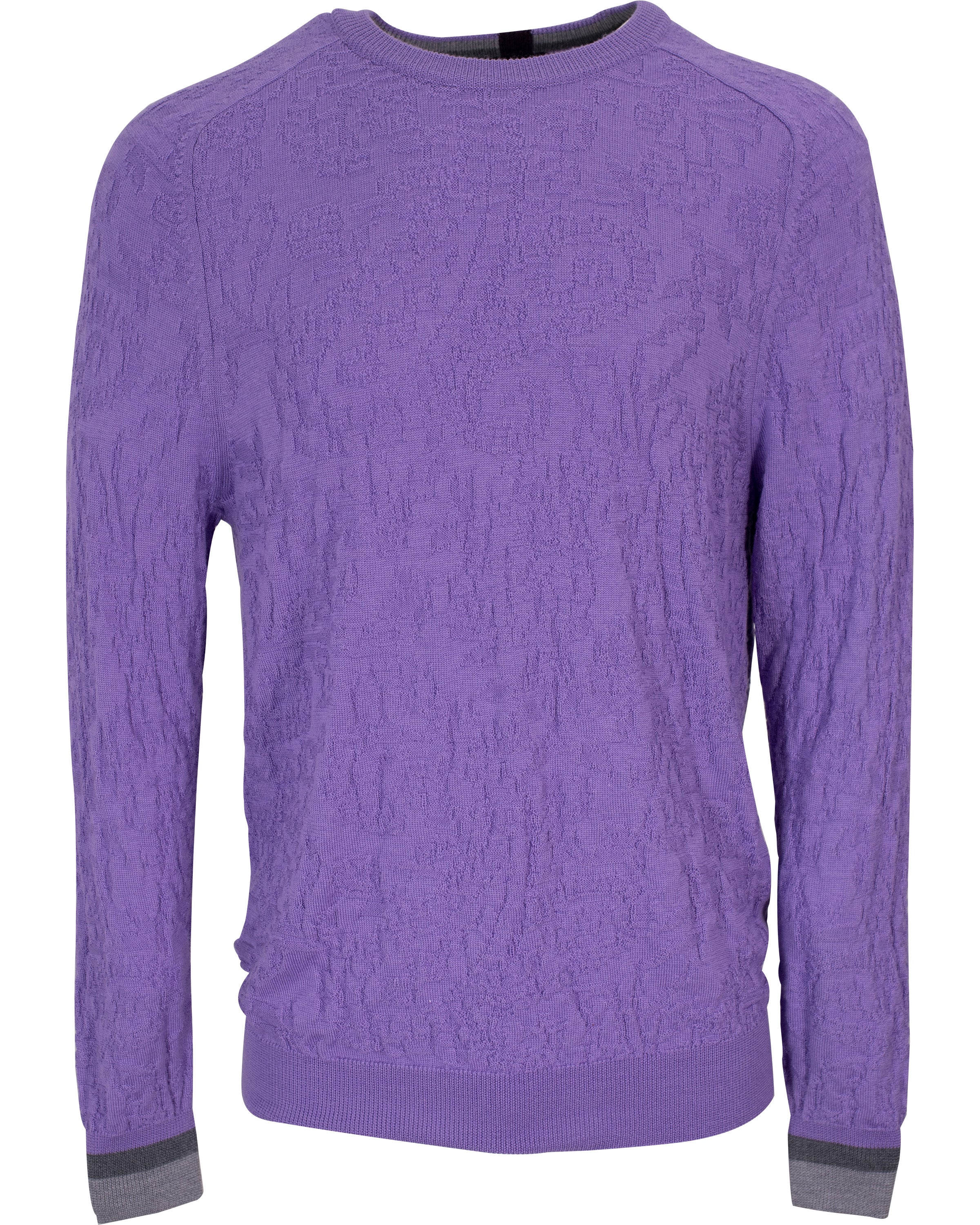 Men’s Grey / Pink / Purple Colin Jacquard Merino Paisley Sweater In Lavender Small Lords of Harlech