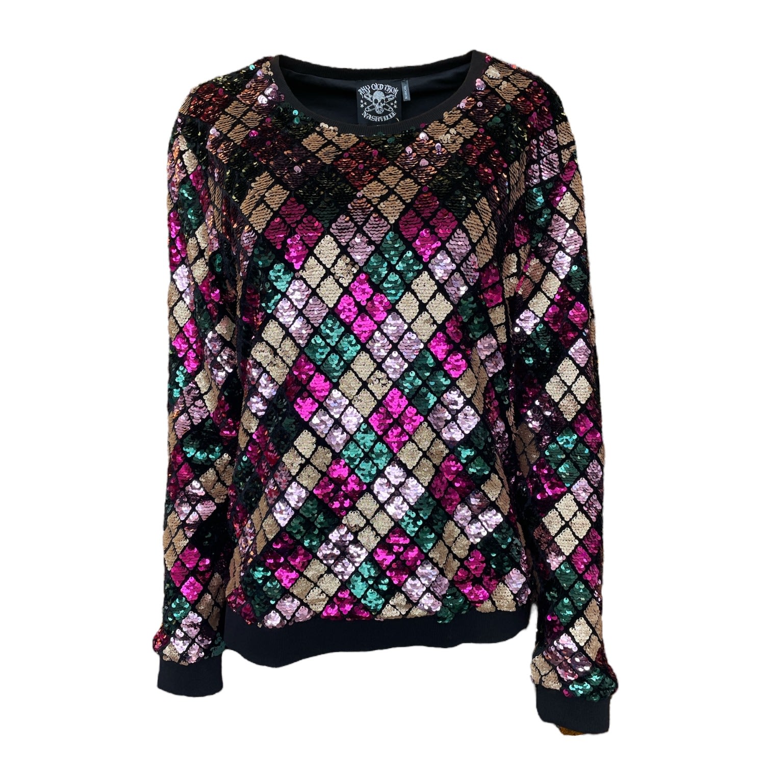 Any Old Iron Women's Harlequeen Sequin Sweatshirt