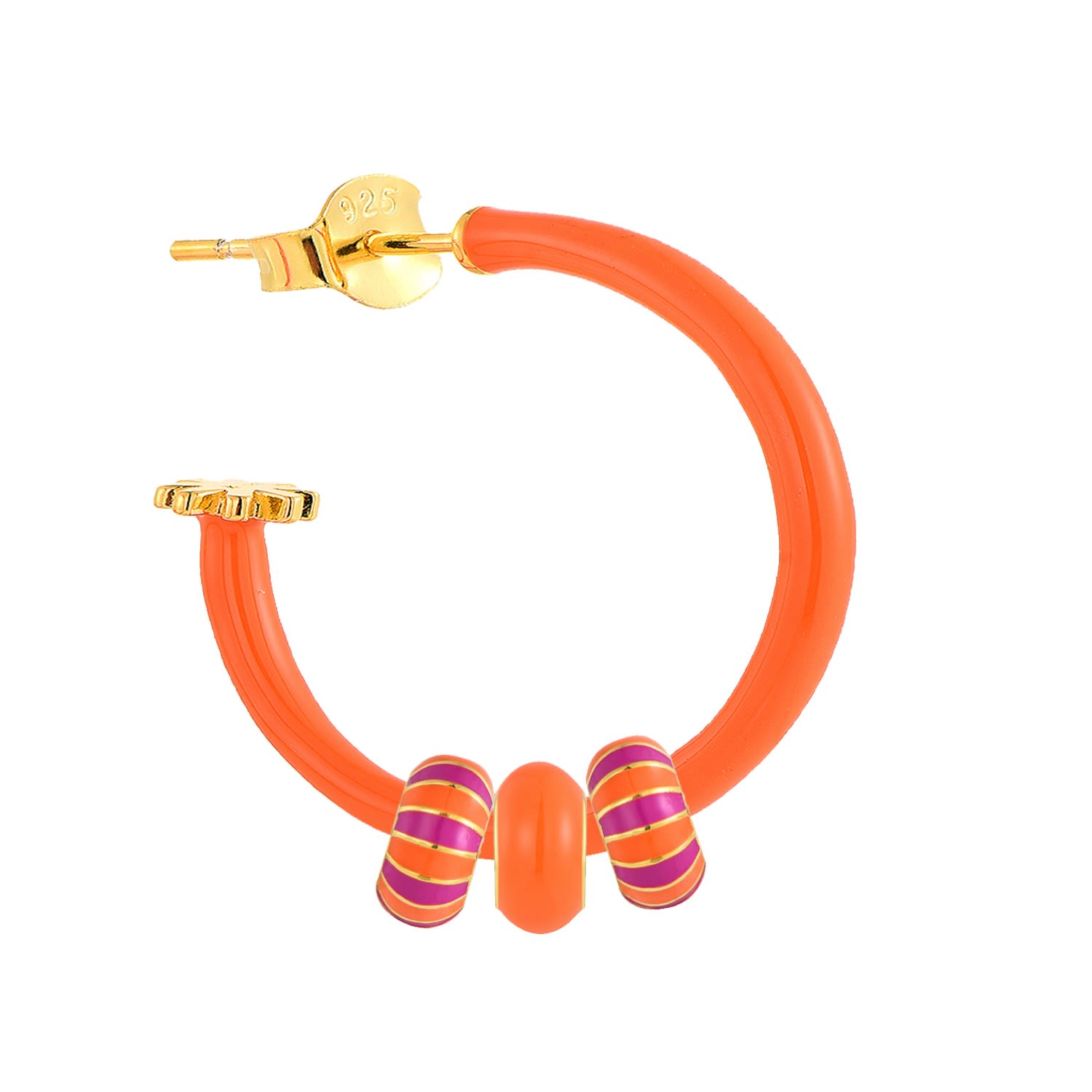 Pinnole Women's Purple / Orange Gold From Dusk Till Dawn Earring Mix In Orange