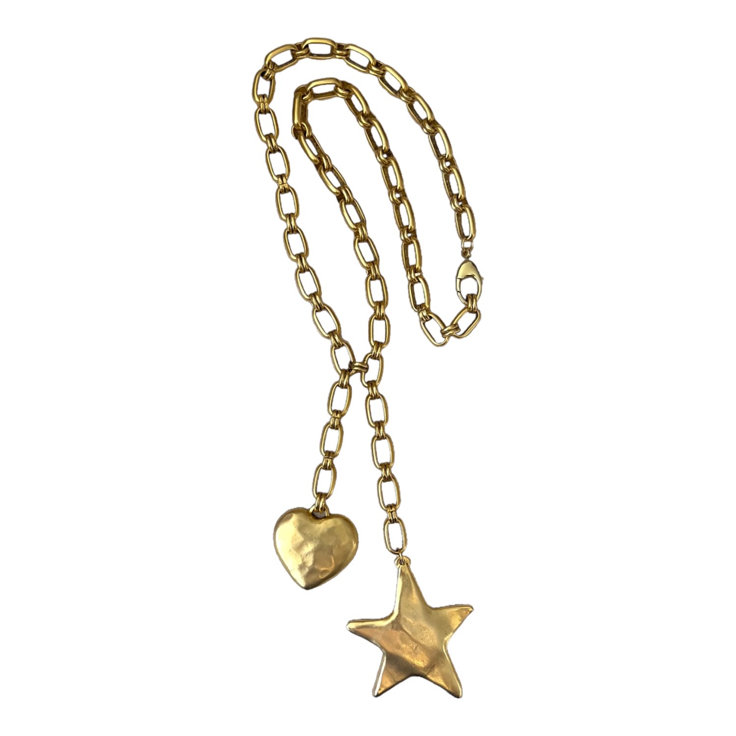 Sccollection Women's Gold Notte Star & Heart Lariat Necklace In Gold