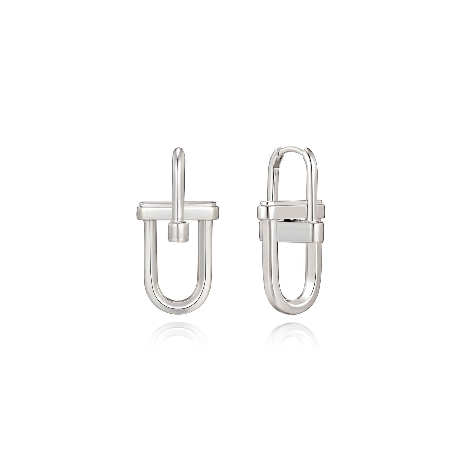 Didier Dubot Women's Dual D. D Silver Dangle Earring In Silver