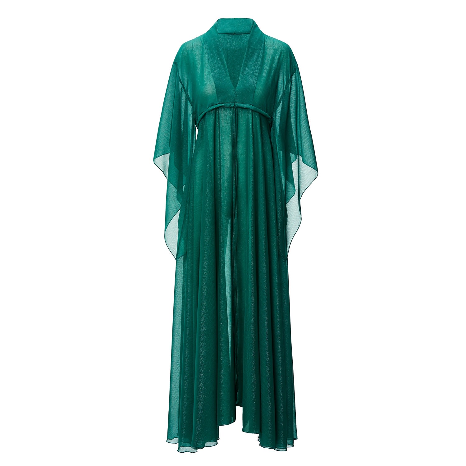 Bluzat Women's Long Flared Kaftan - Green