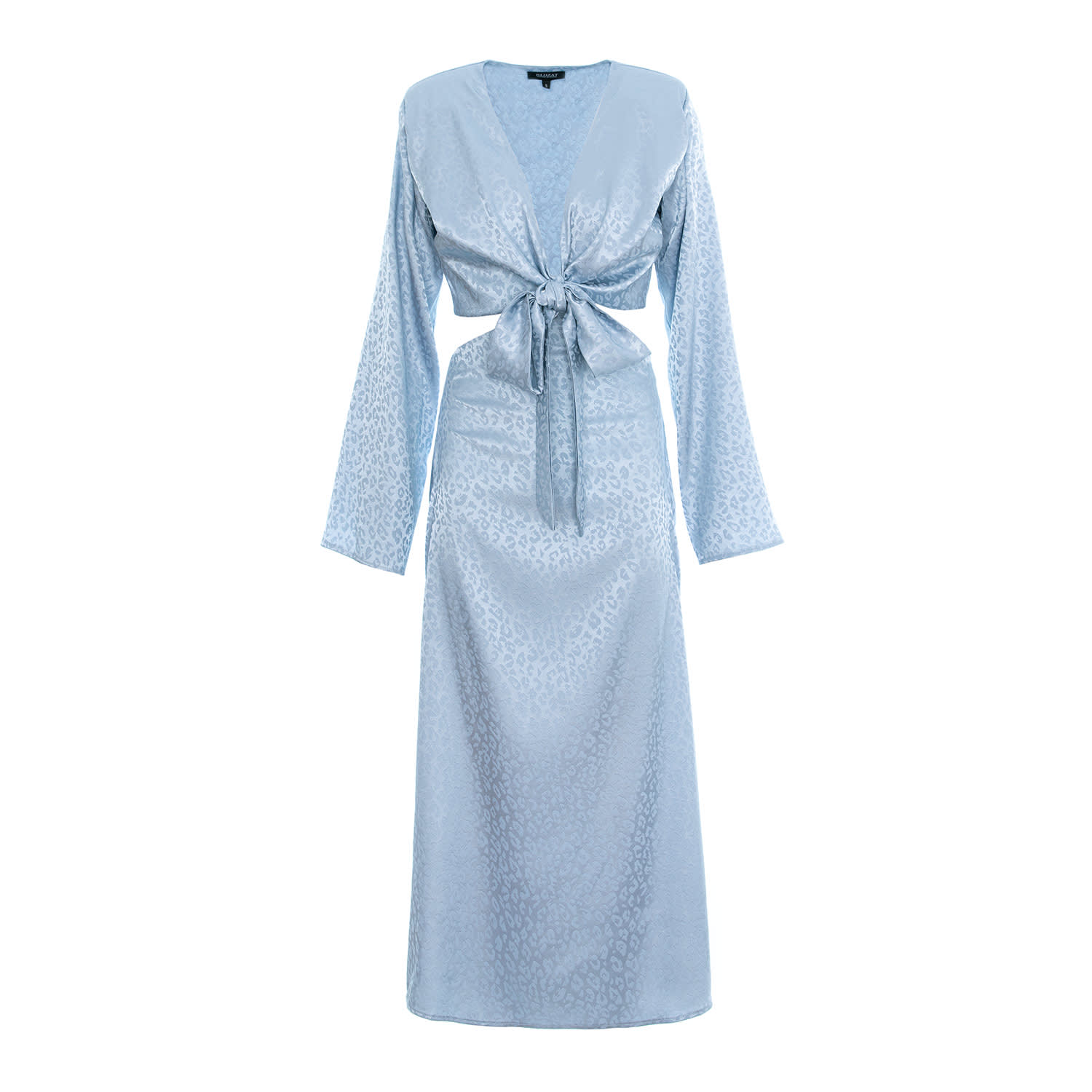 Bluzat Powder Blue Ruffle Two-piece Set In Blue