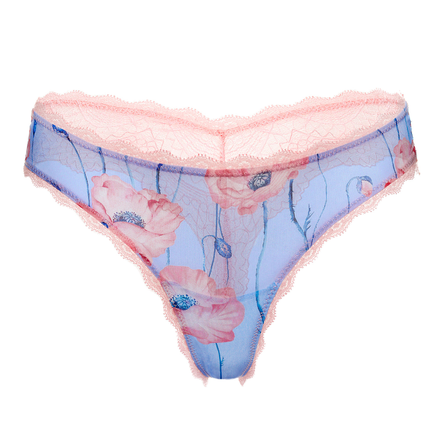 Women’s Pink / Purple Pink Poppy Thong Large Luciela