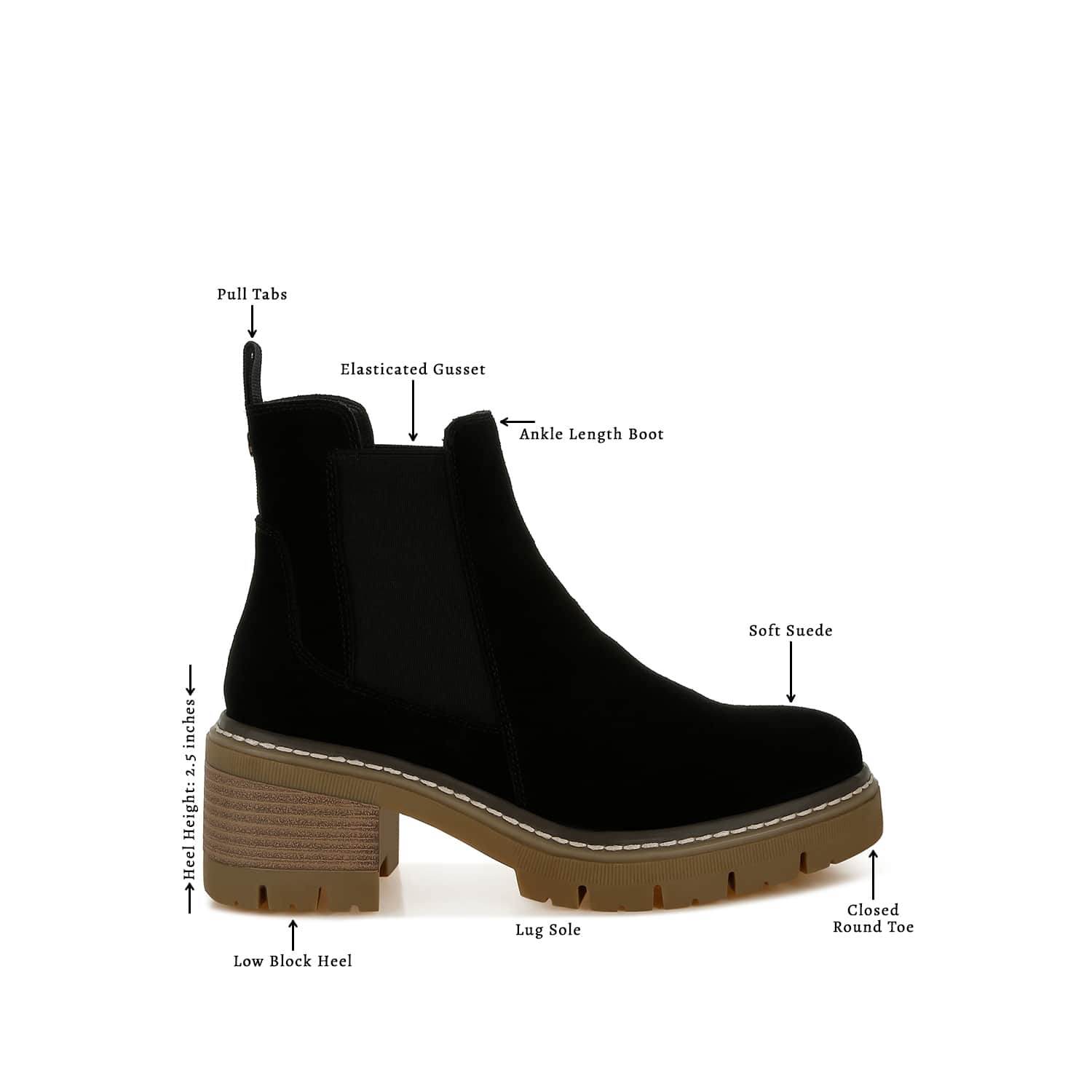 Chelsea Boot with Low-Block Heels and Pull Tabs The 13 Best Chelsea Boots of 2026, Tested by Editors main image 2