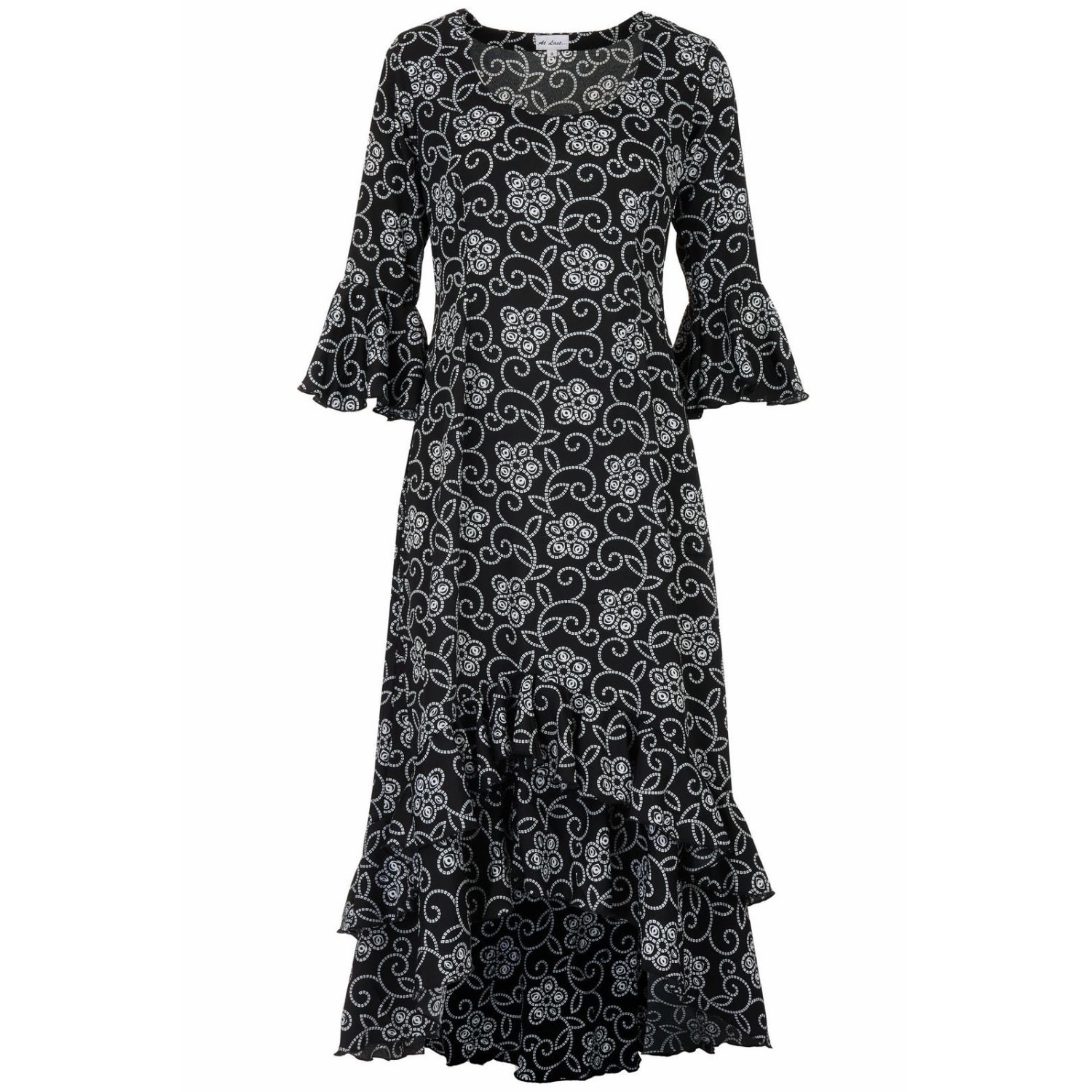 Women’s Victoria Midi Dress Black & White Floral Extra Small At Last...