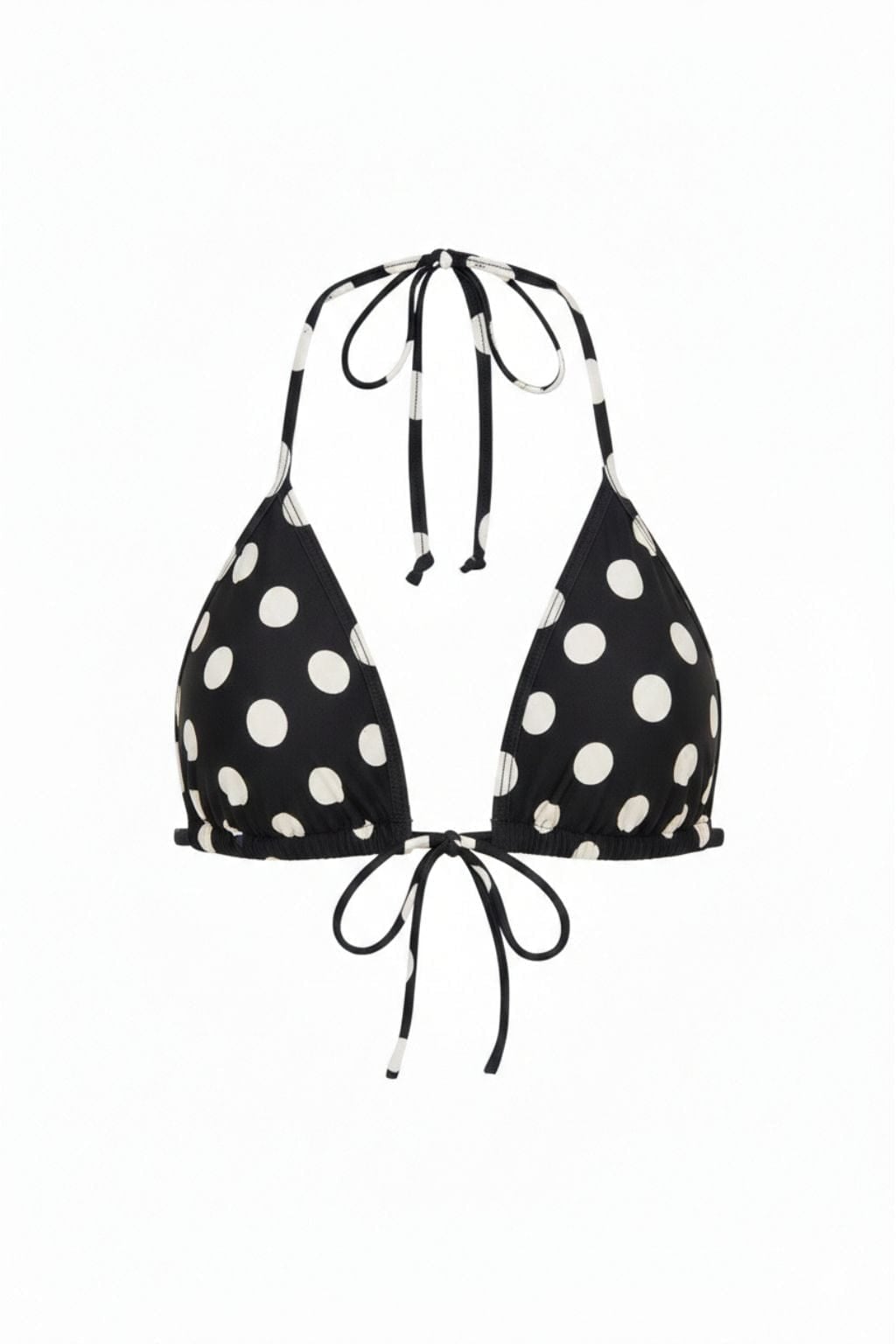 Montce Women's Polka Dot Binded Emma Zig-zag Stitch Bikini Top