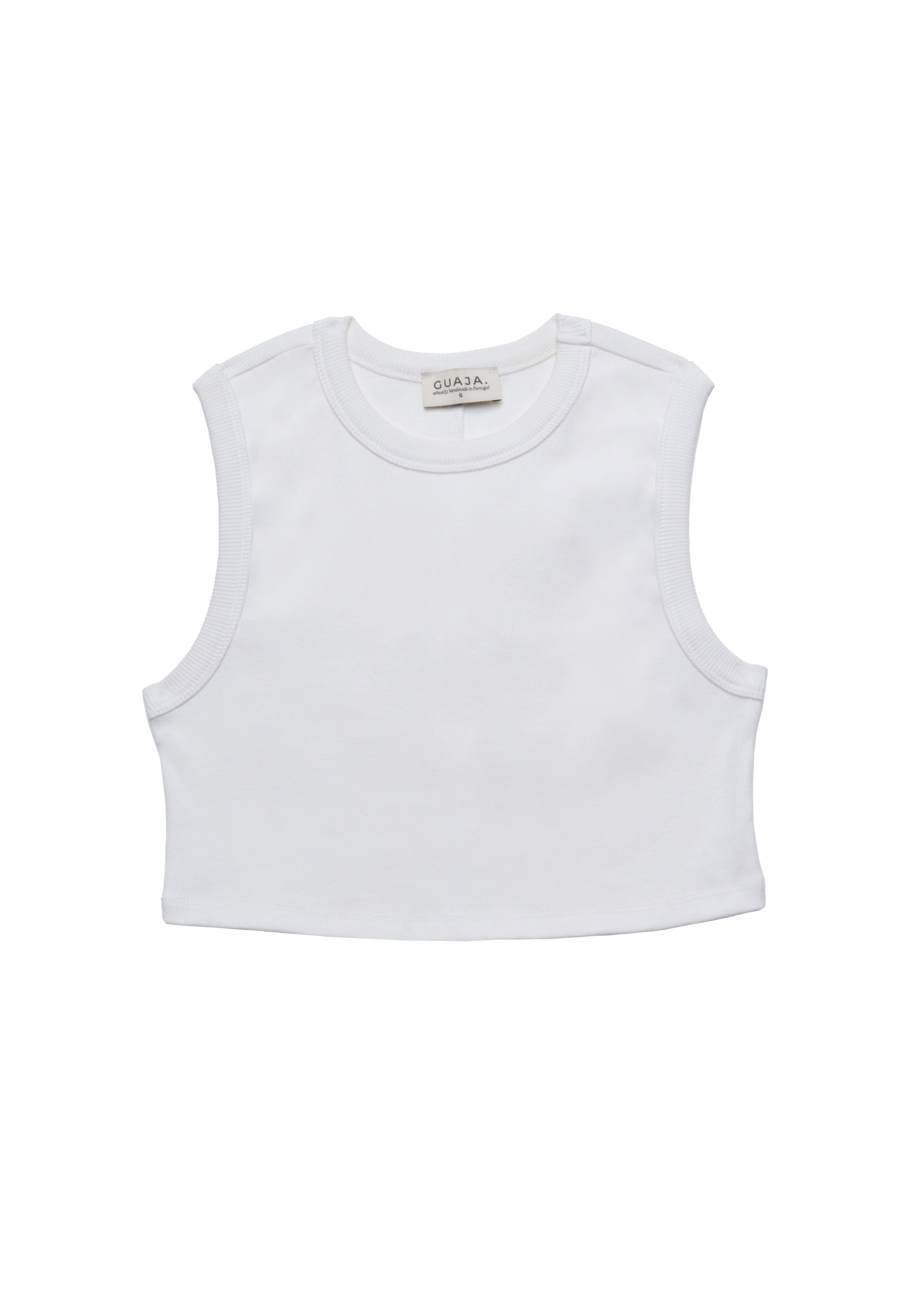 Guaja. Studio Women's Kurt High-neck Cropped Tank Top - White In White