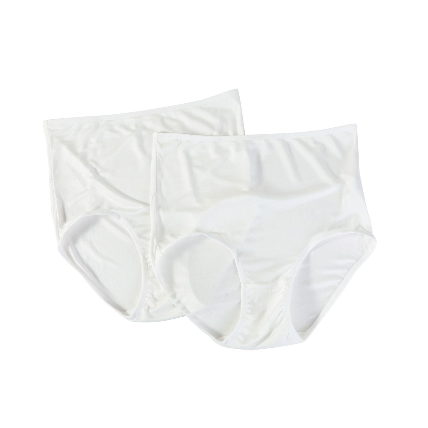 Women's Set Of Two Knitted Silk Mid Rise French Cut Pantie Shimmer Collection In White Cosmopolitan | Small | Soft Strokes Silk