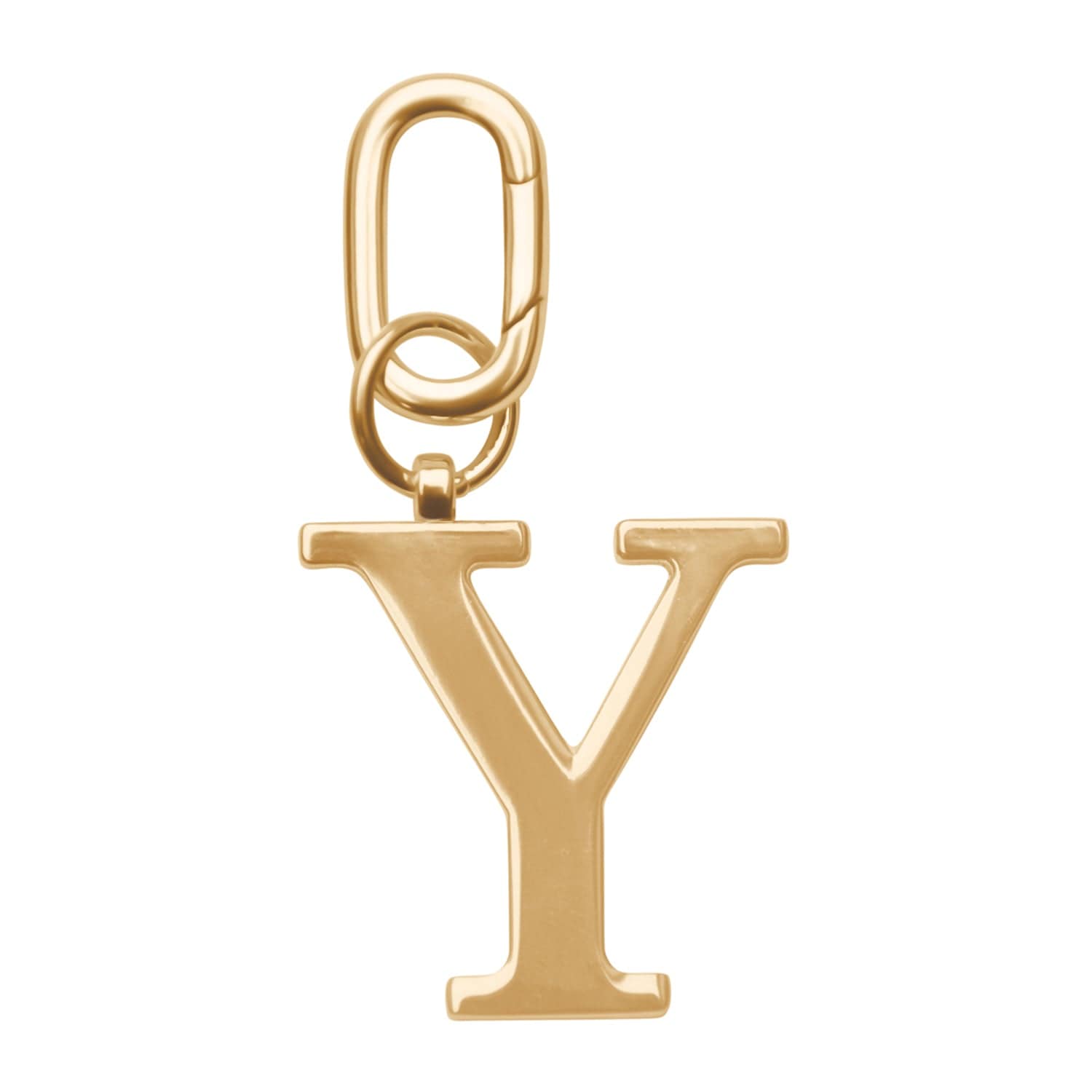 Jlr London Gold Metal Letter Keyring - Y In Gold