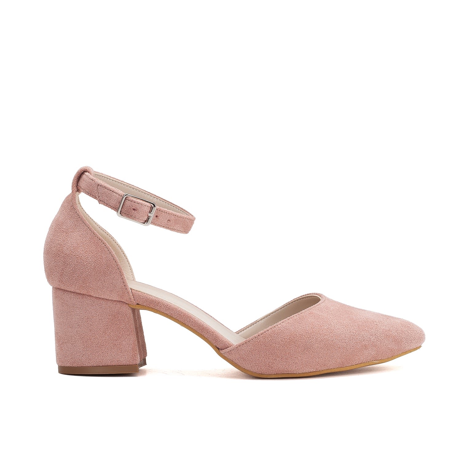 Forever & Always Shoes Marcelle Low Block Heel Pumps In Gold
