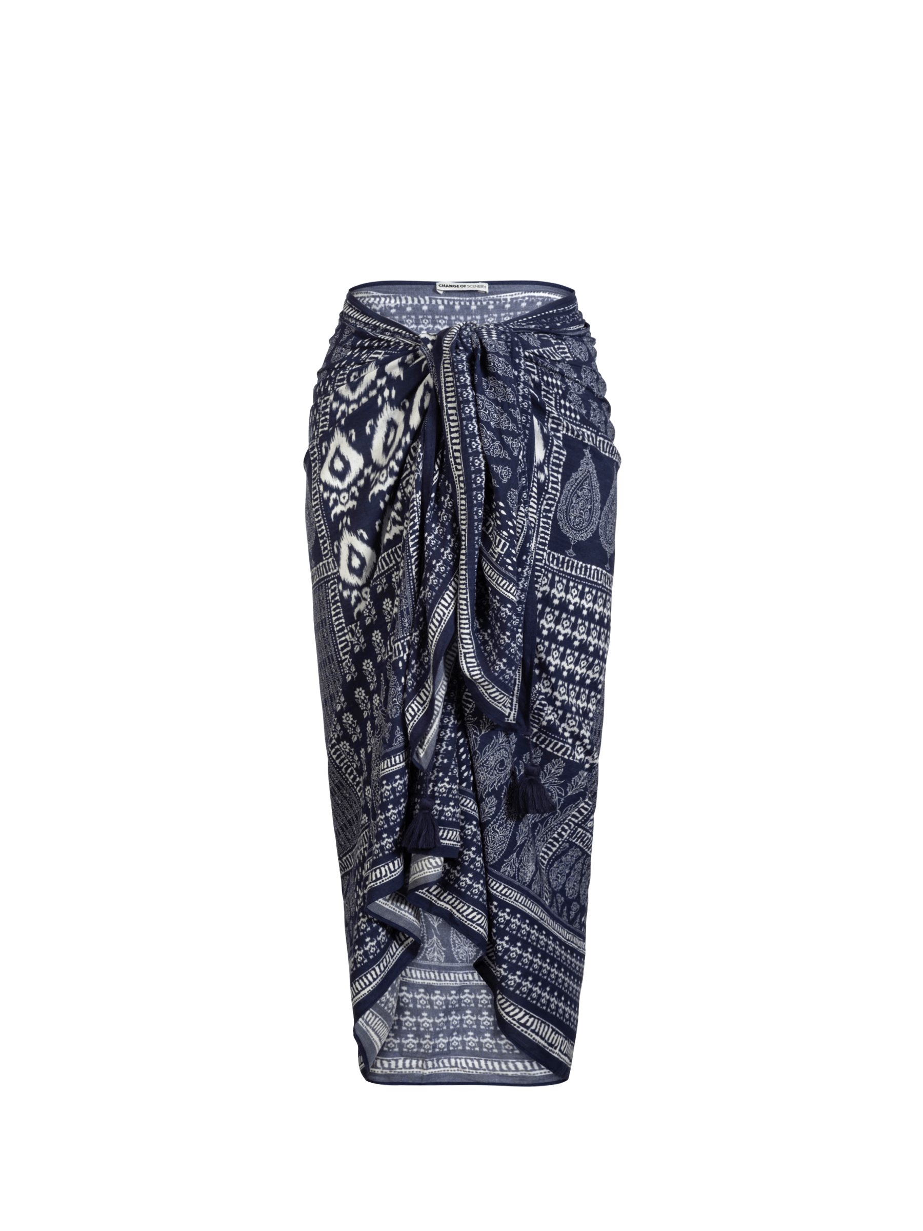 Change Of Scenery Women's Blue / White Melanie Pareo In Tivara Ikat In Blue
