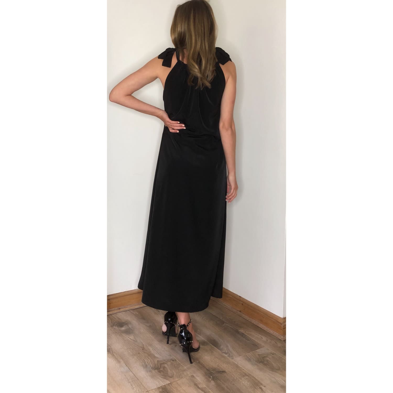 tie strap maxi dress