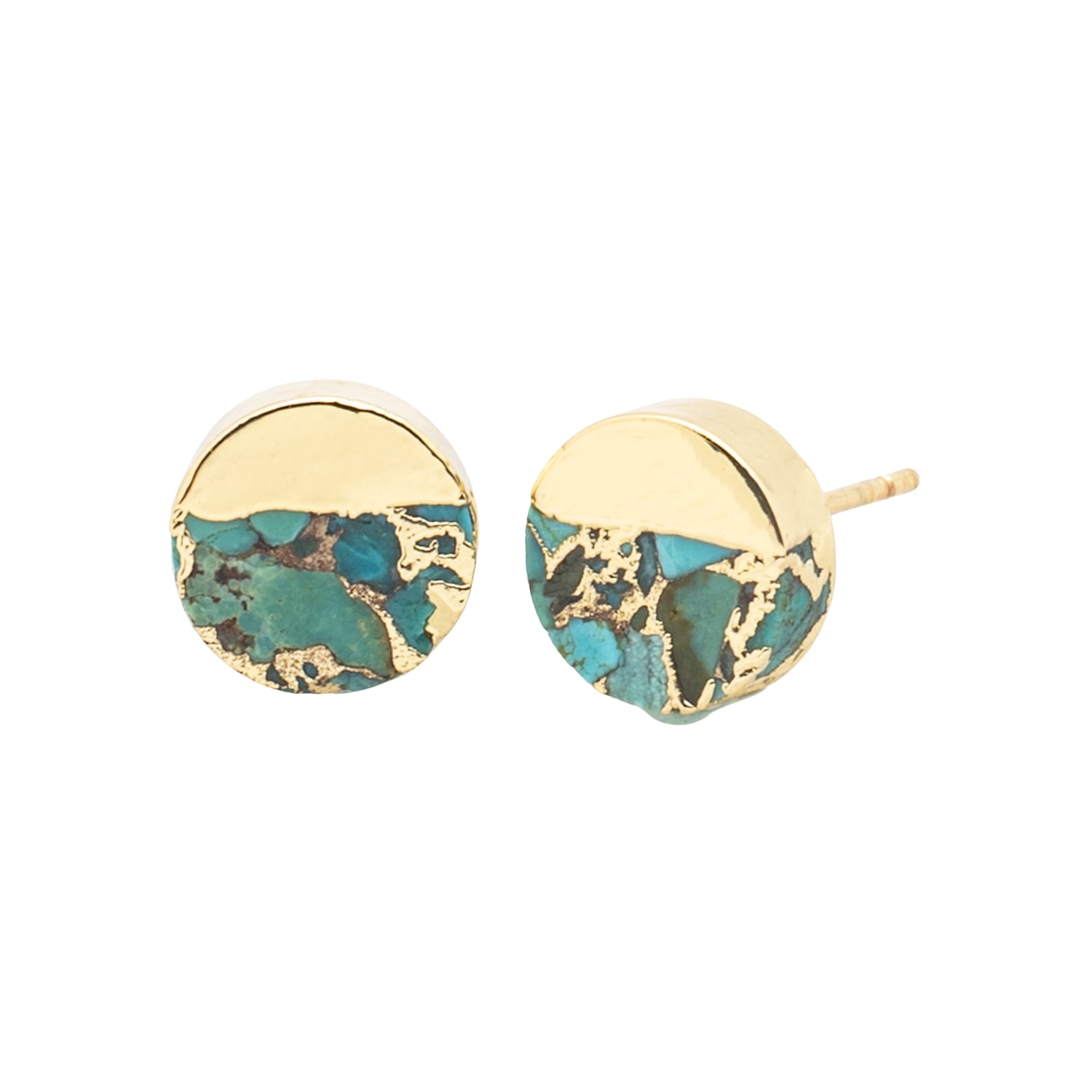 Starfish Project Women's Gold / Blue New Horizon Turquoise Studs In Multi