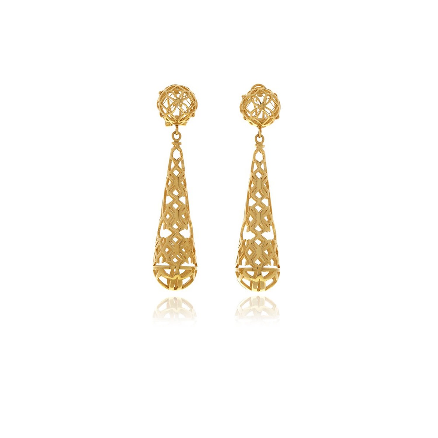 Women’s Gold Signature Drop Earrings Georgina Jewelry