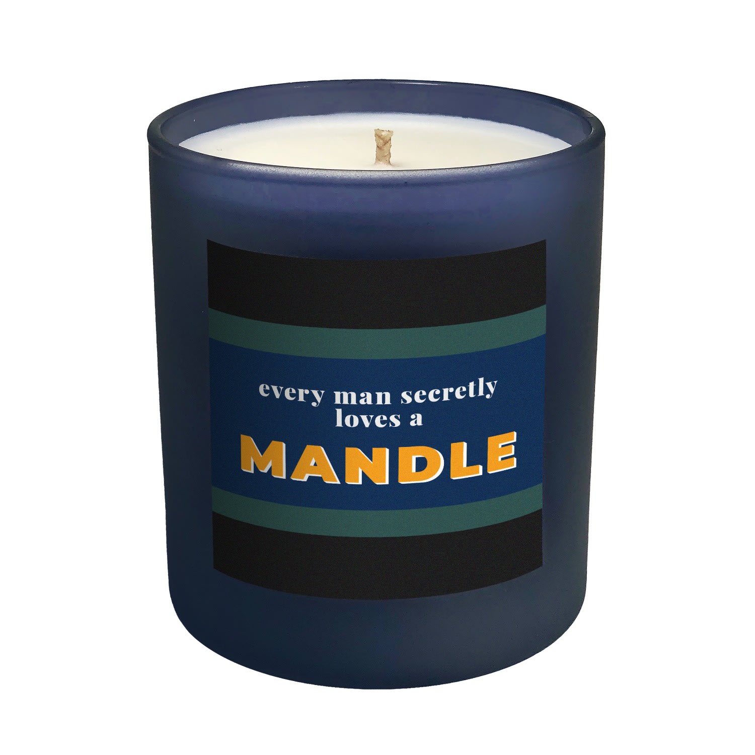 Little Karma Co. Ltd Blue / Black / Green Mandle - Kefi Large Refillable Man Candle In Multi