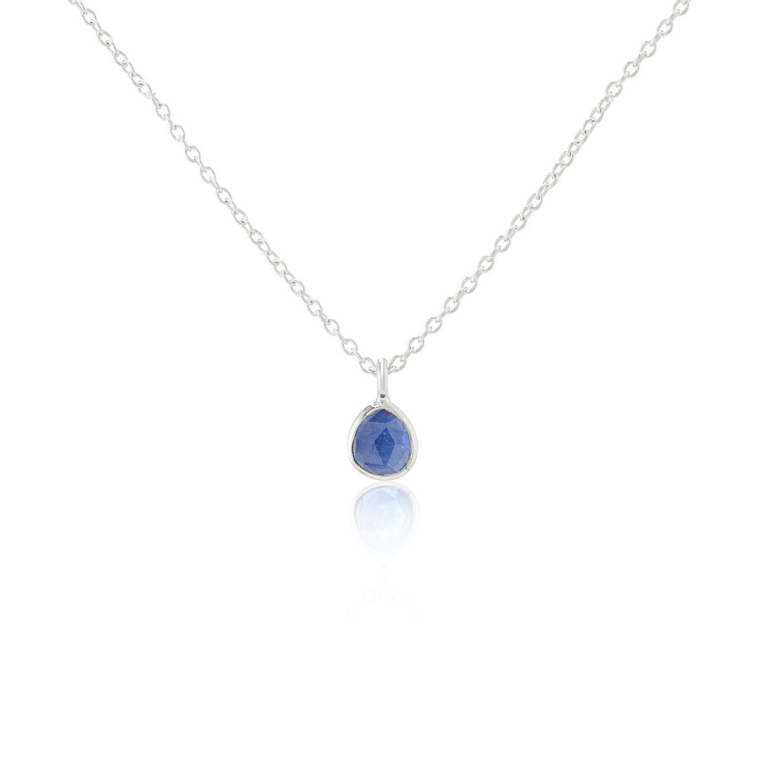 Women’s Blue Hampton Sapphire & Sterling Silver Necklace Auree Jewellery