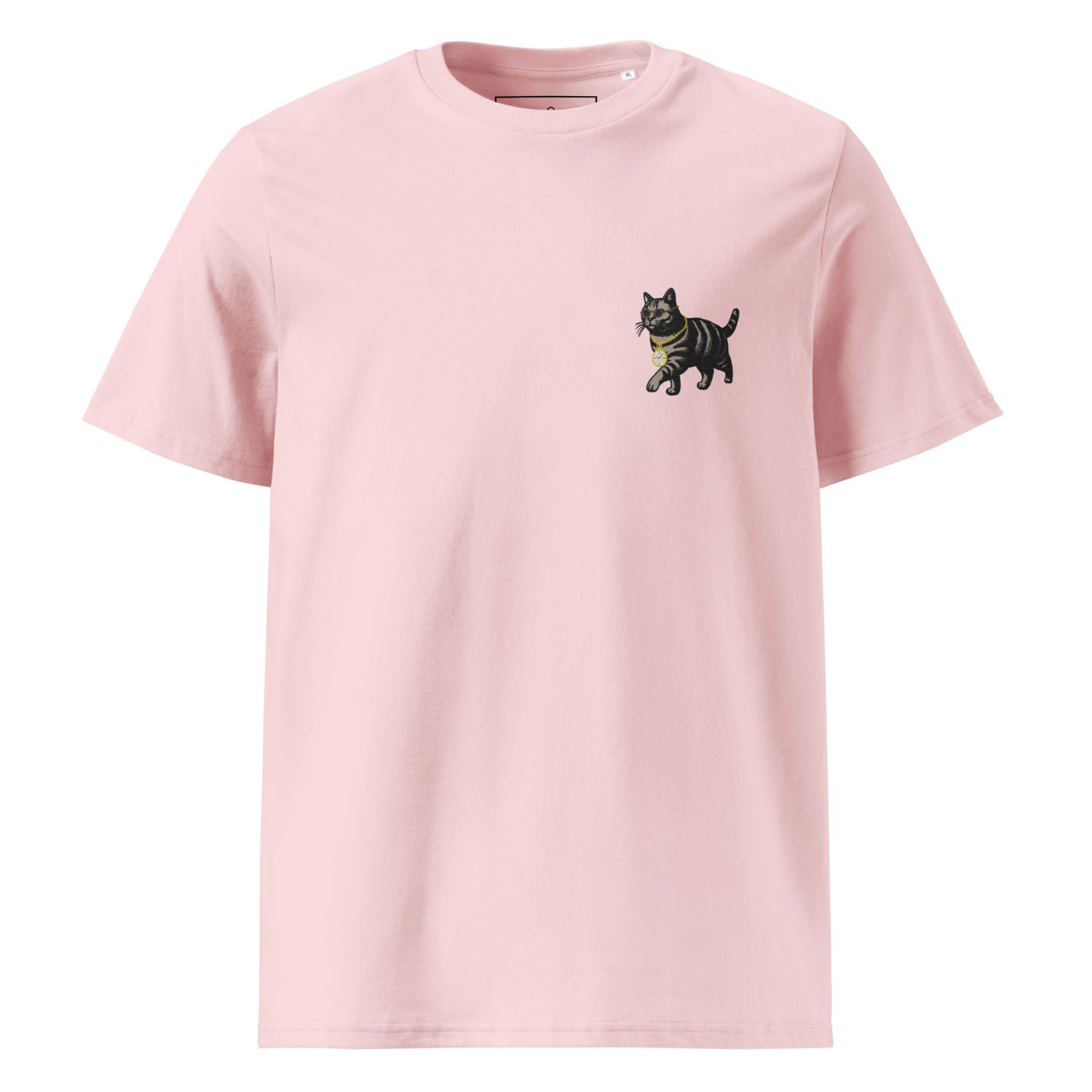 Anchor & Crew Pink / Purple Cotton Pink Cool Cat Actual Life Organic Cotton Embroidered T-shirt - Women In Pink/purple