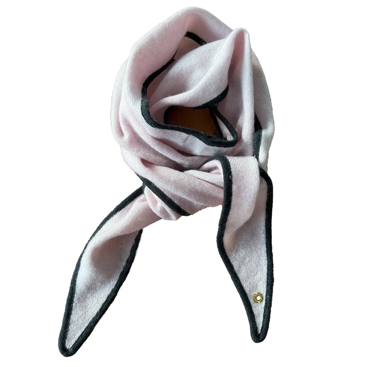 Tirillm Women's Pink / Purple Ayla Small Neck Scarf In Soft Pure Cashmere, Powder Pink In Pink/purple