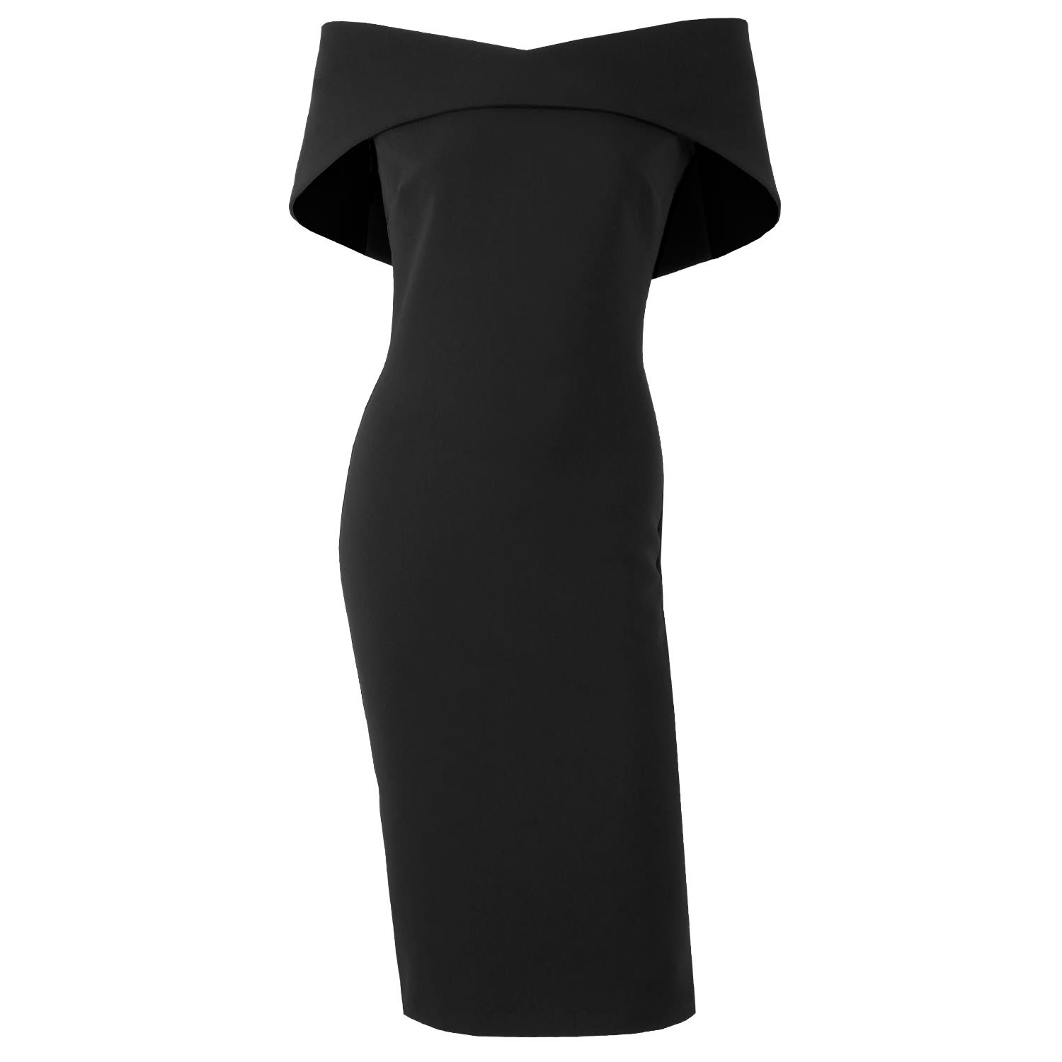 black bardot style dress