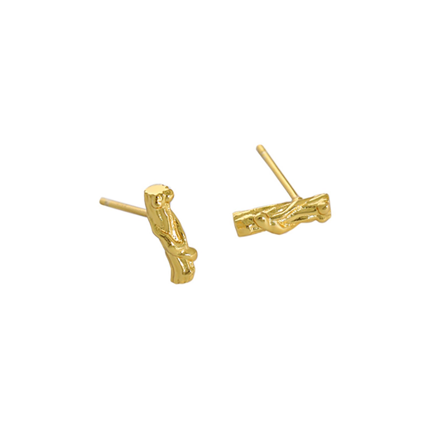 Women’s Gold Vermeil Arbor Twig Stud Earrings Janus Edinburgh