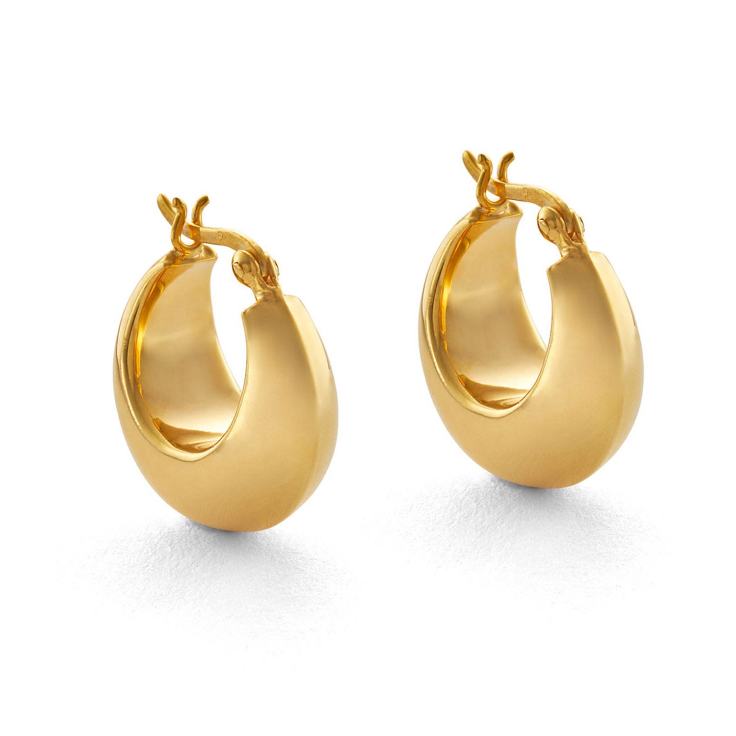 Women’s Chunky Droplet Hoop Earrings - Gold Côté Caché