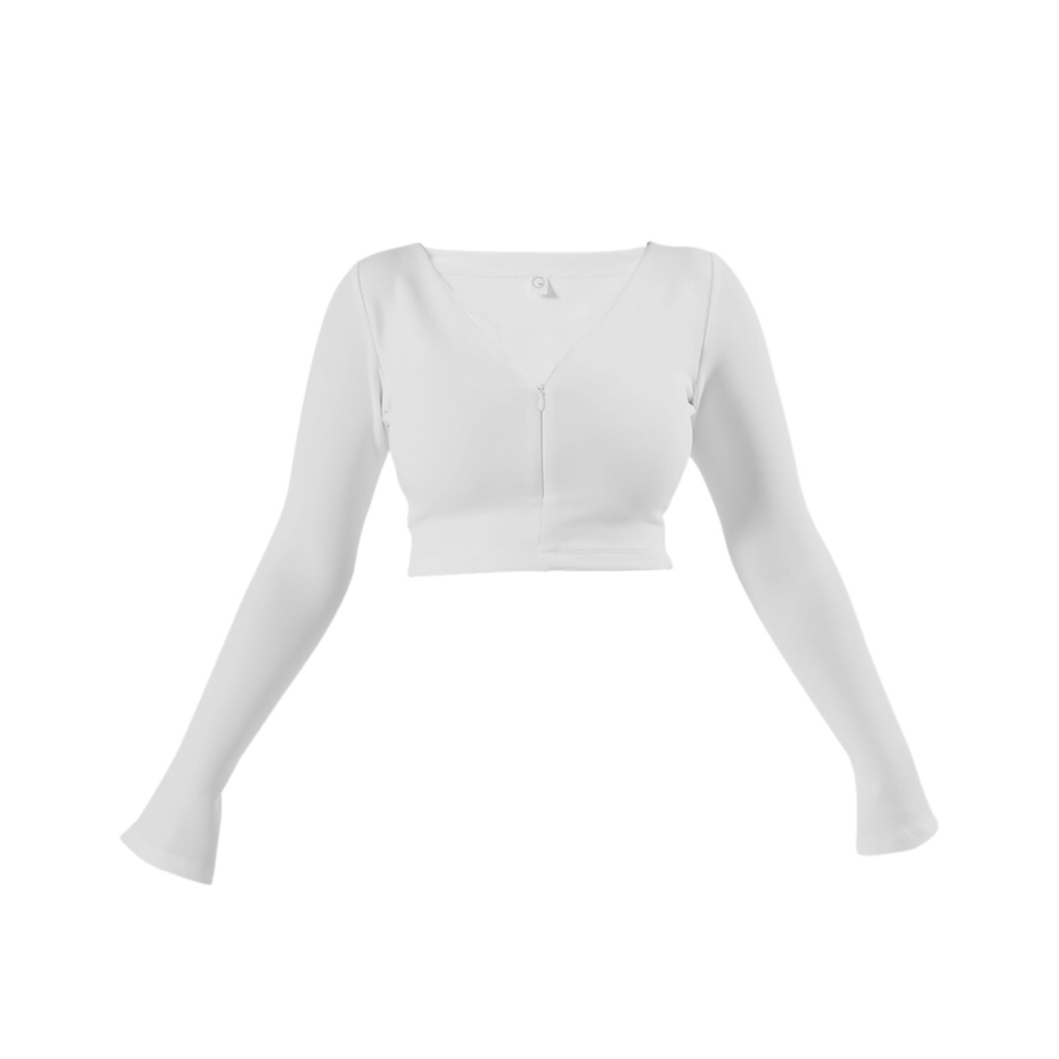 women's white o' zip top extra small only