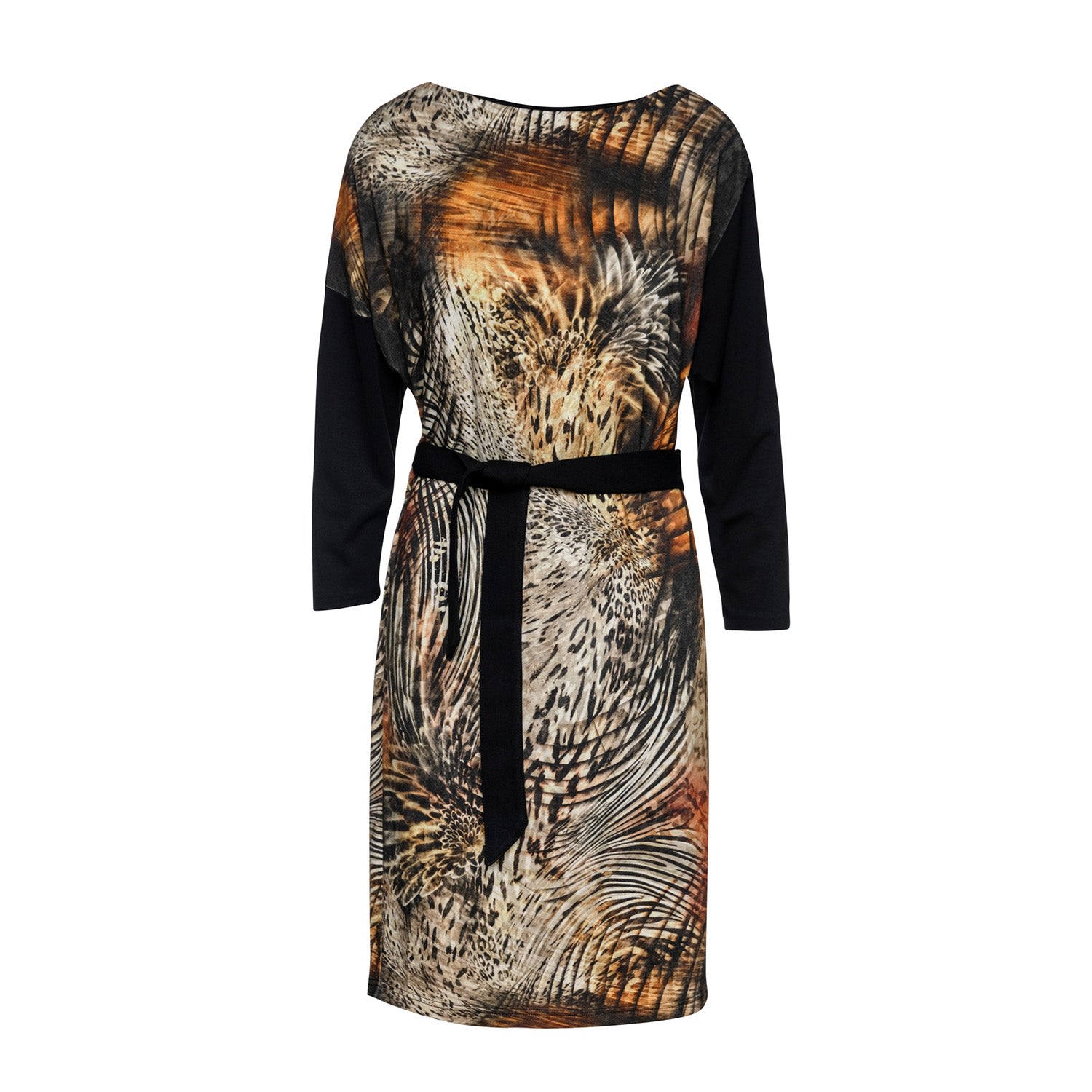 Women’s Animal Print Dress In Black XXL Conquista