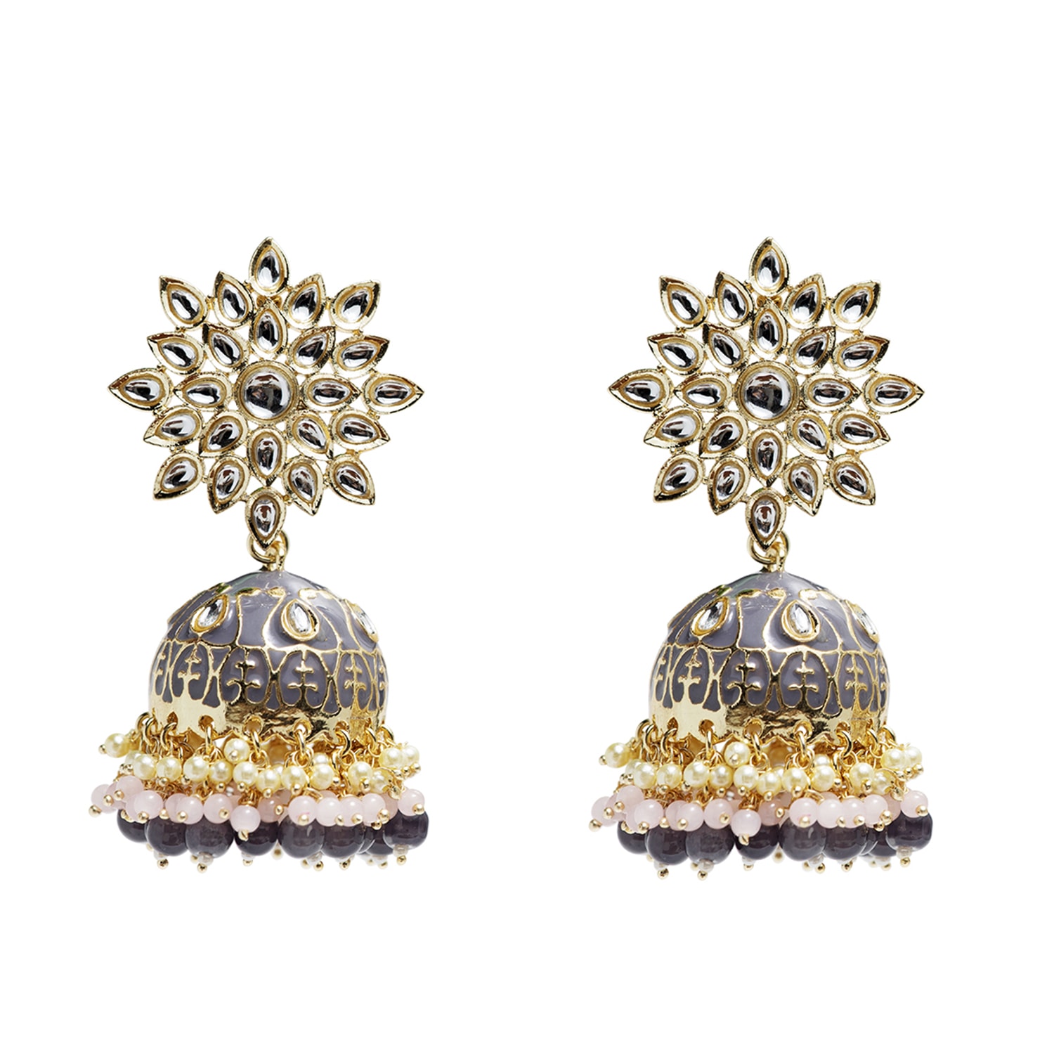 Women’s Gold / Grey Abitha Earrings Veronica Tharmalingam