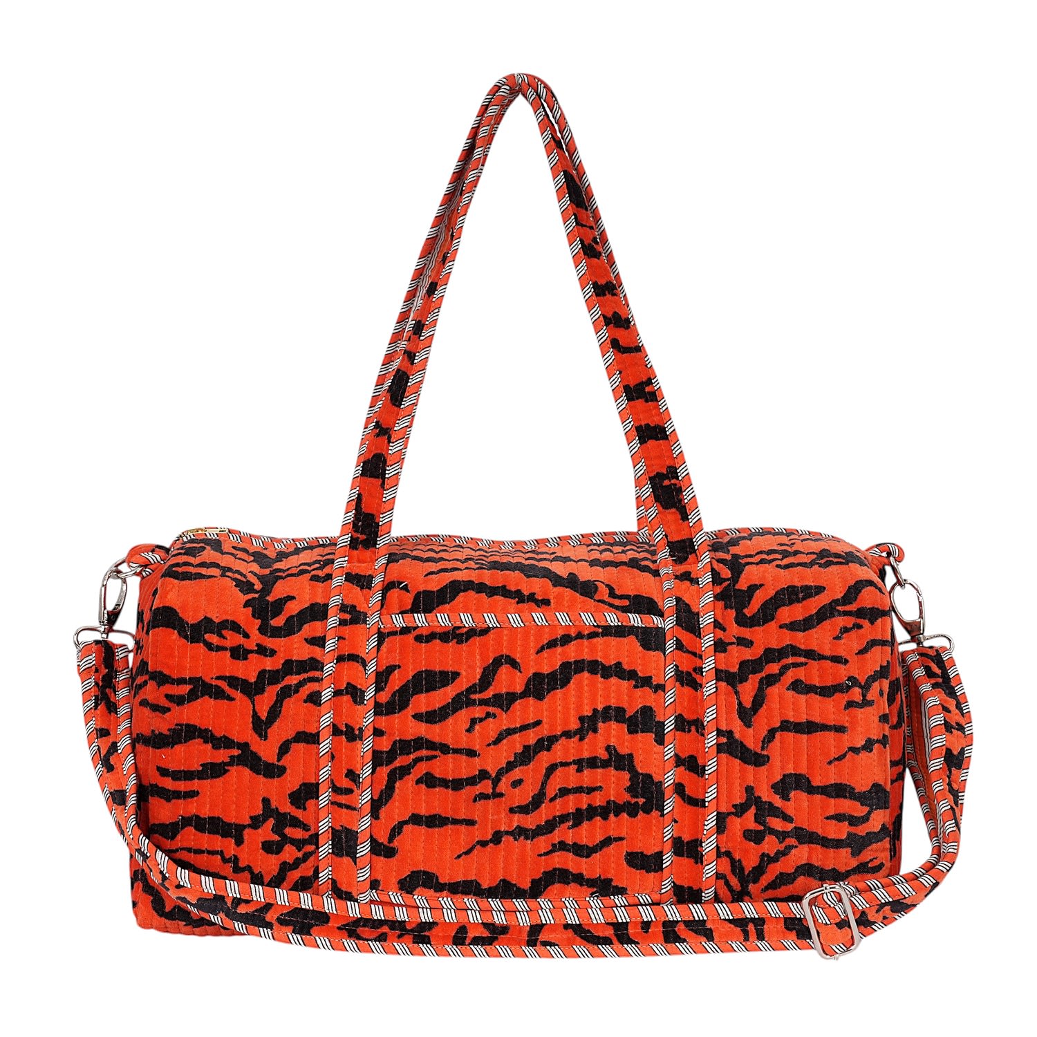 Conscious Yoga Collective Orange / Black The Velvet Tiger Weekender In Orange In Multi
