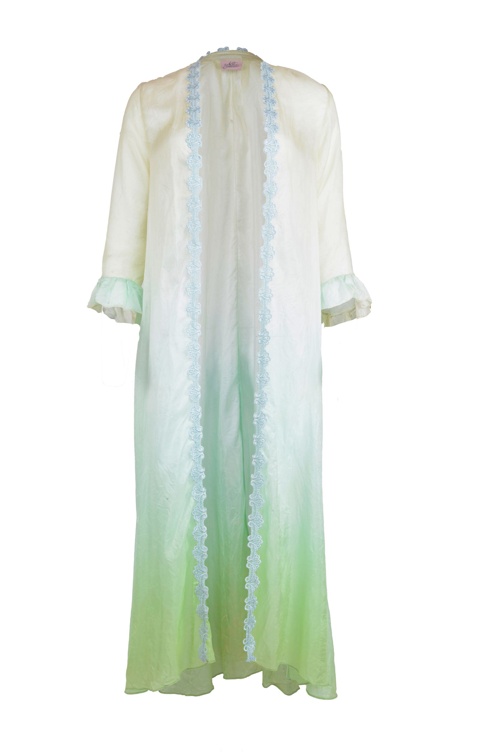 Natalia Petruch Women's Elowyn Silk Coat In Ombre Green In Green
