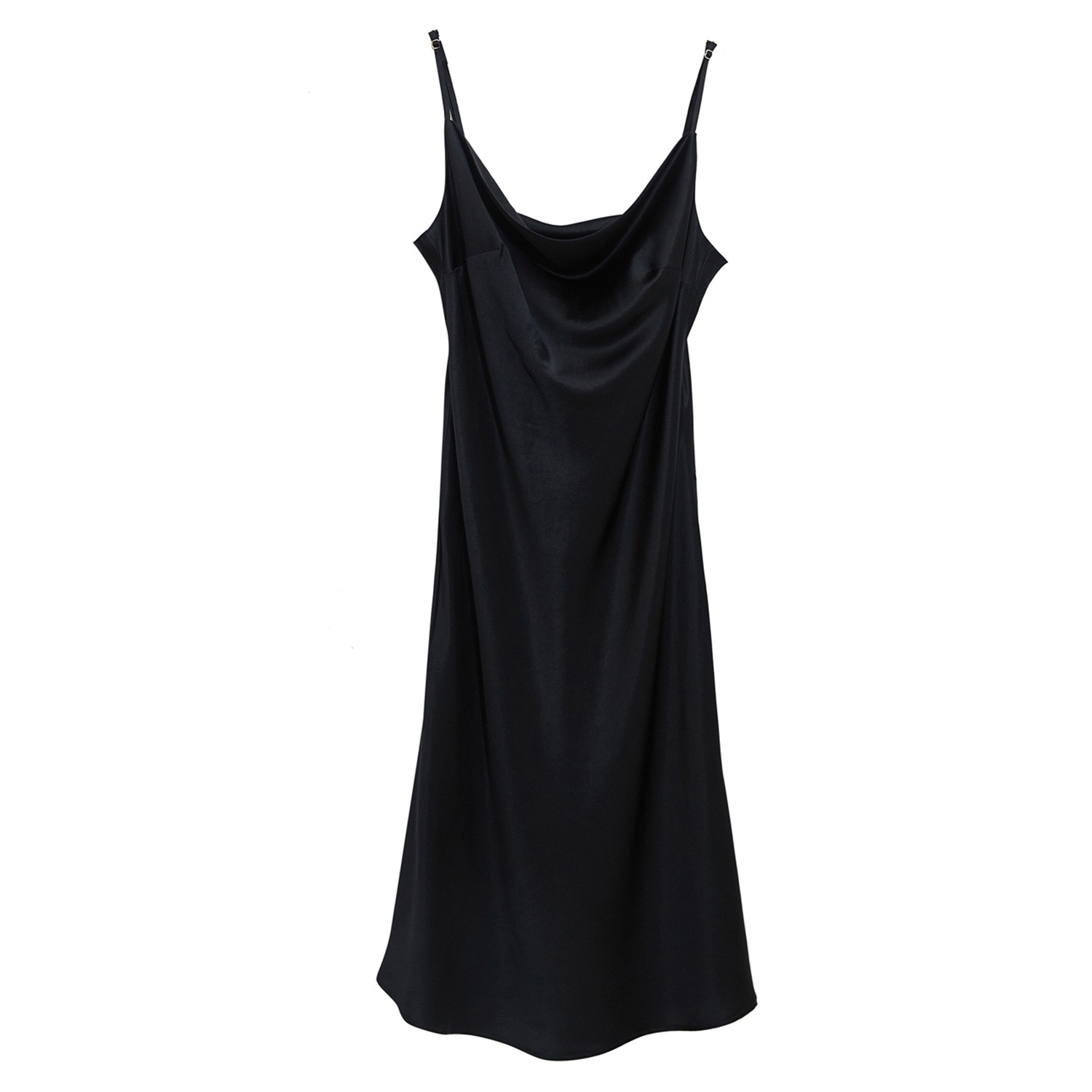 silk black slip dress Noir Charlotte Slip Dress | Sustainable Vegan Silk main image 0