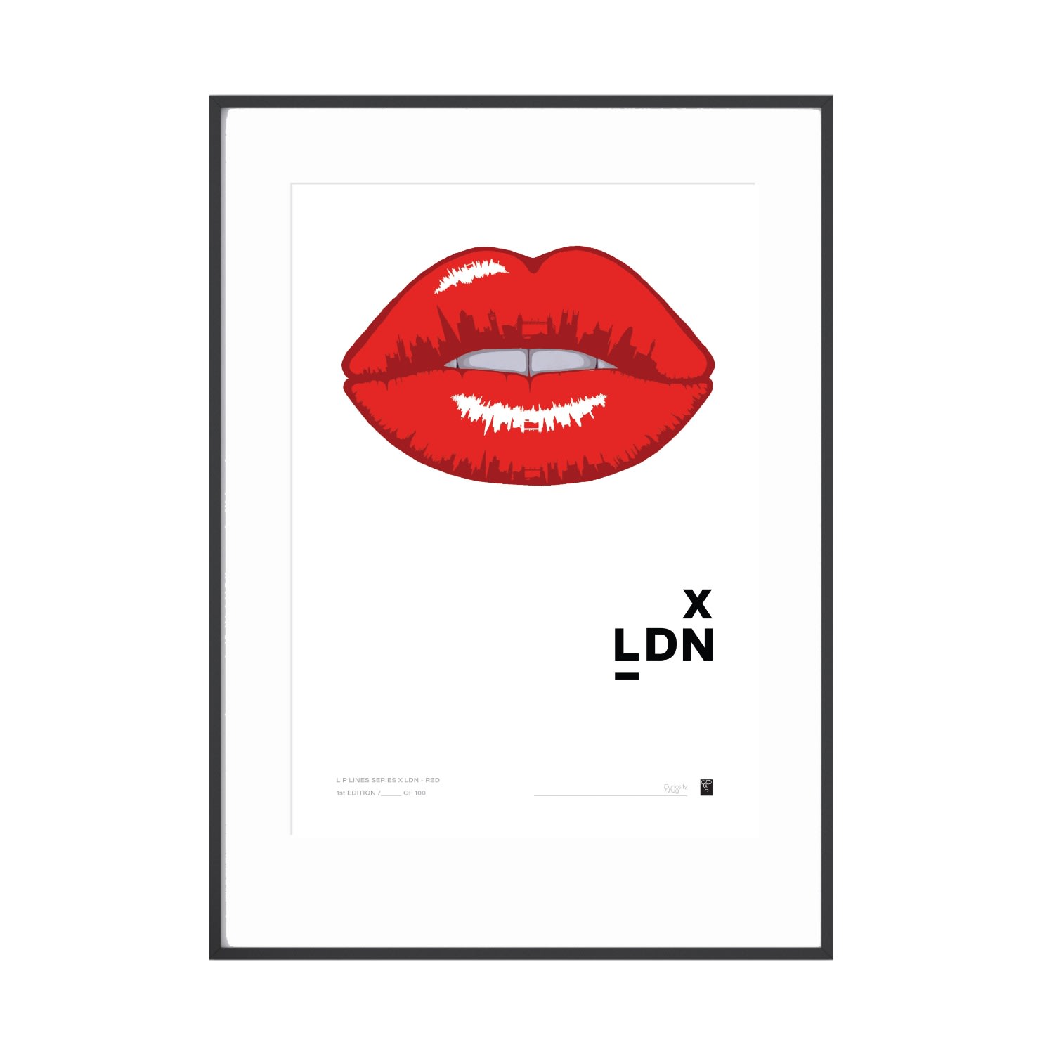 Curiosity Snug Lip Lines Series X Ldn - Red Print In Red