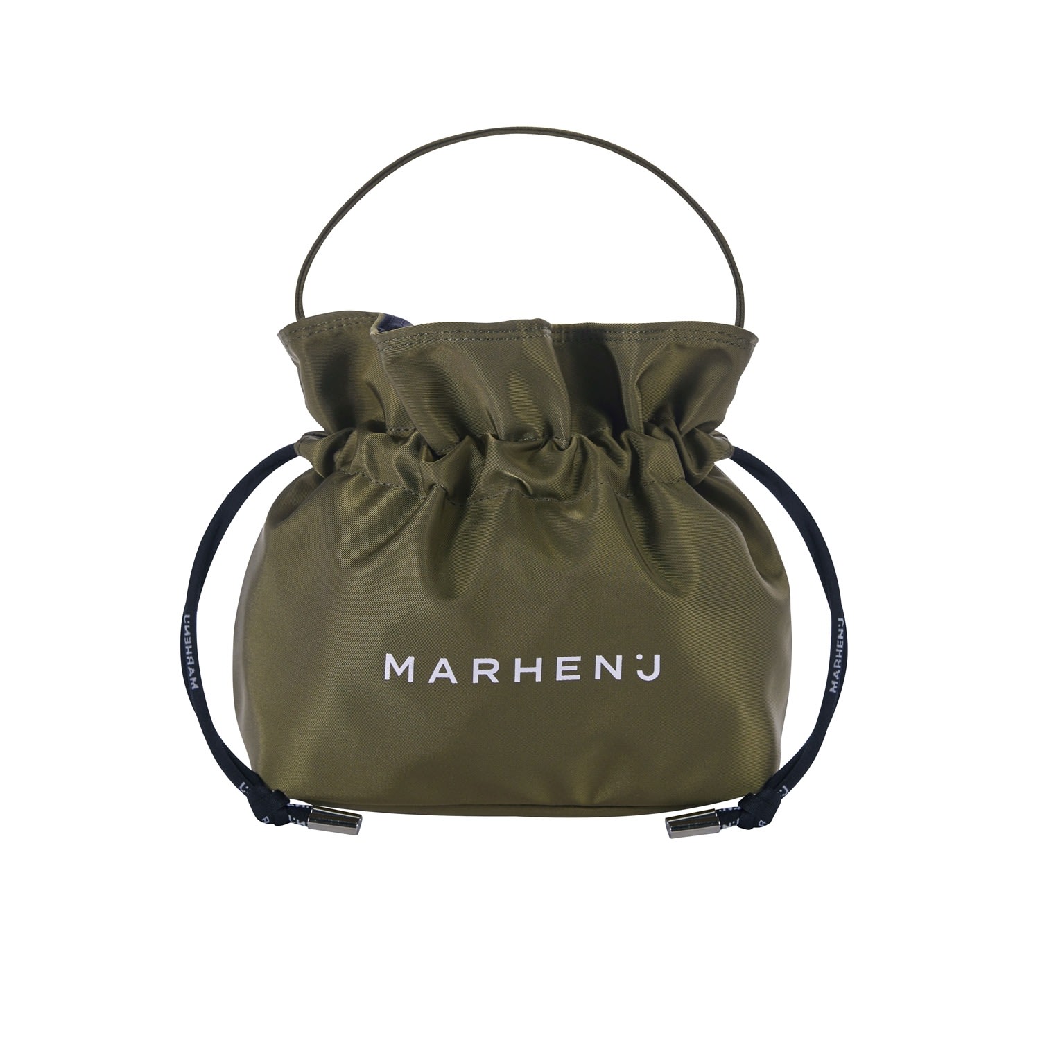 Women’s Neutrals Recycled Nylon Bucket Bag - Charron - Olive Khaki One Size Marhen. j