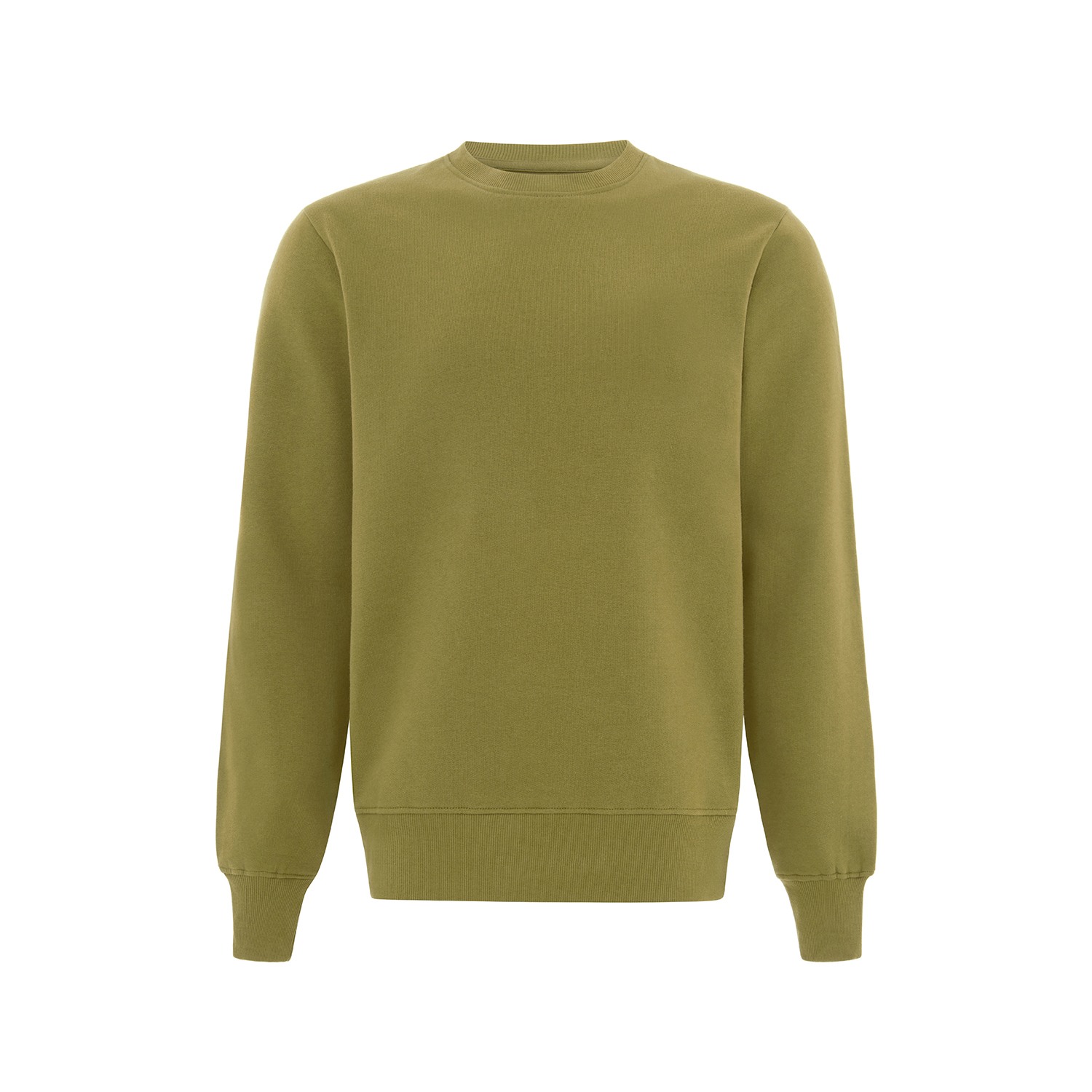 Soft & Cosy Organic Cotton Mens Sweatshirt In Khaki Green Large Blonde Gone Rogue