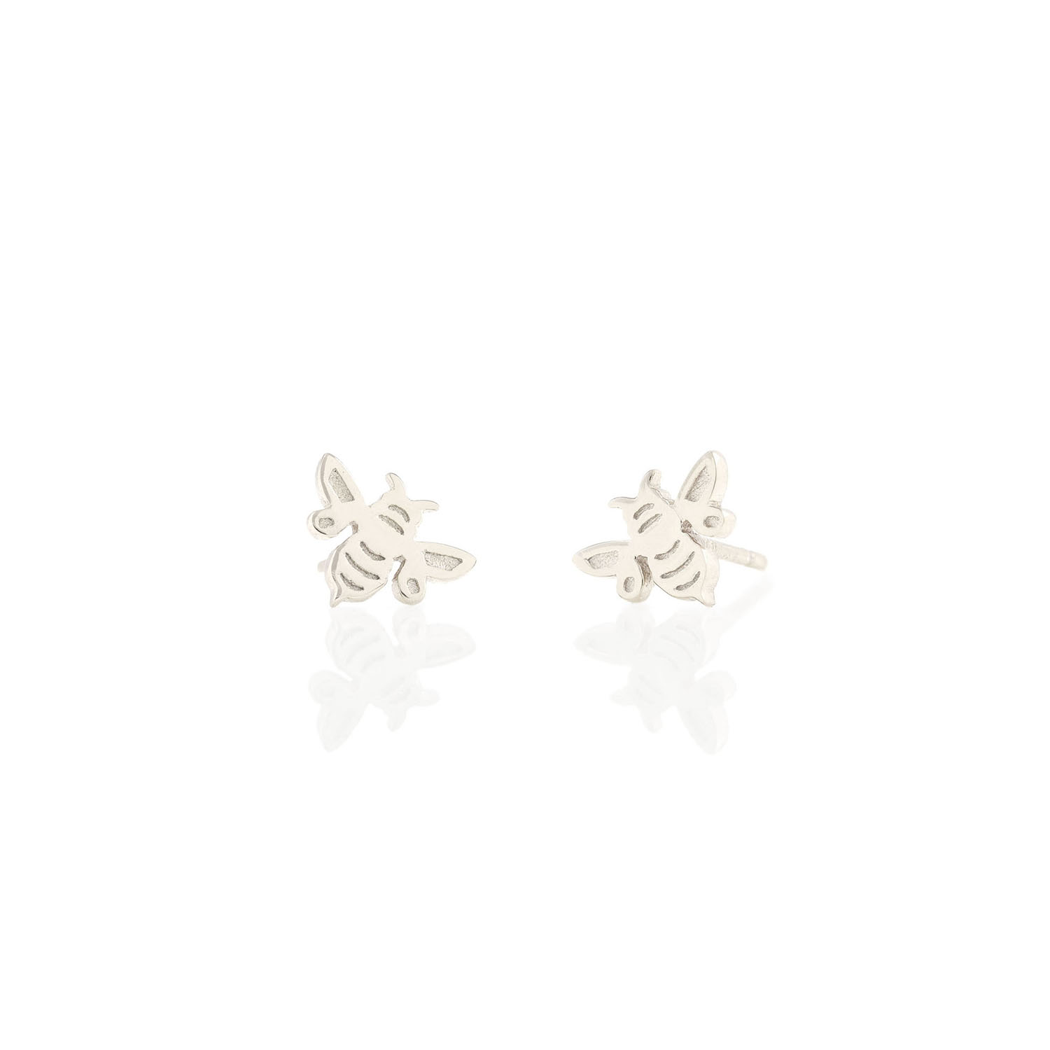 Kris Nations Women's Bumble Bee Stud Earrings - Sterling Silver In Silver