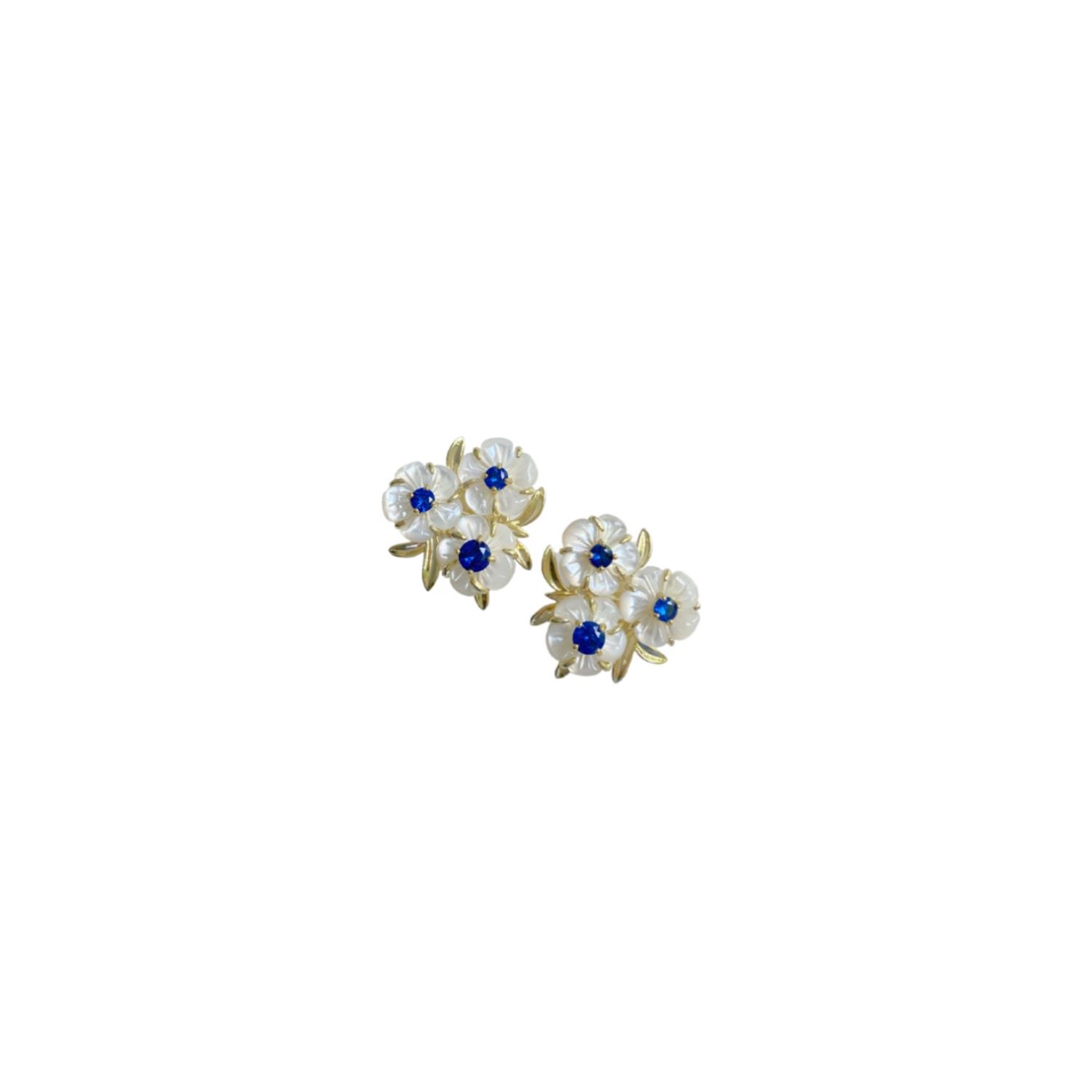 Women’s Belgravia Blue And White Chinoiserie Blossom Stud Nicola Bathie Designs