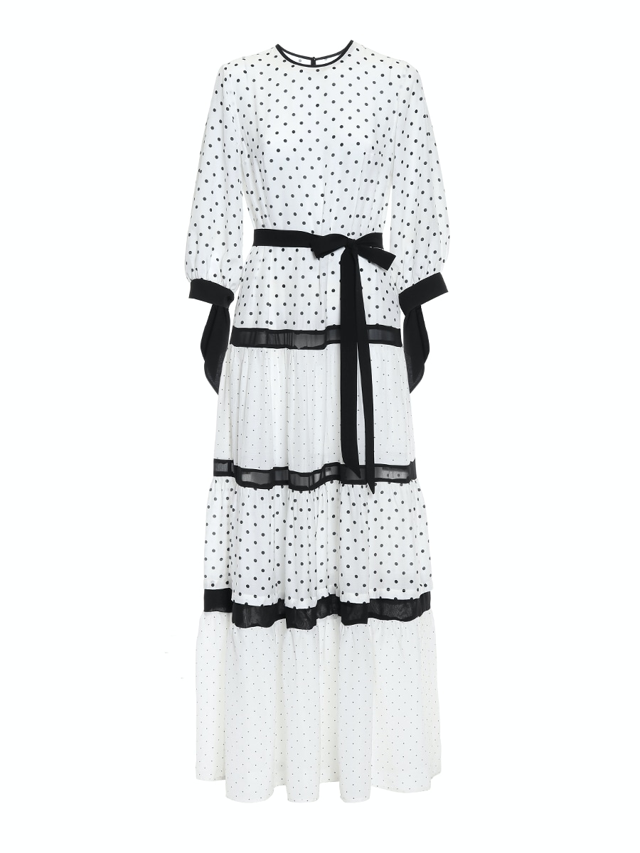 Helene Galwas Women's White Benita Dress Dots In White