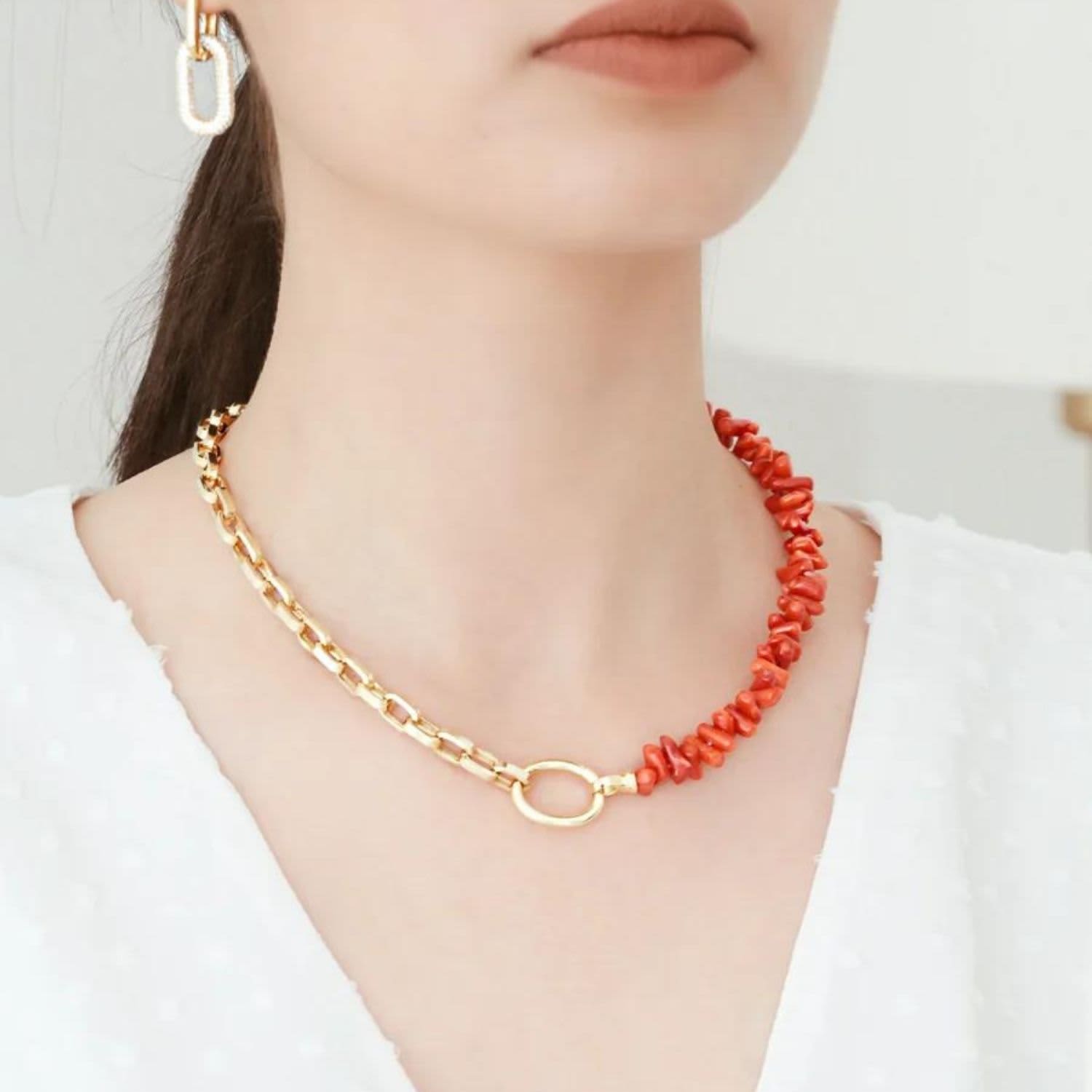 Red coral best sale chain