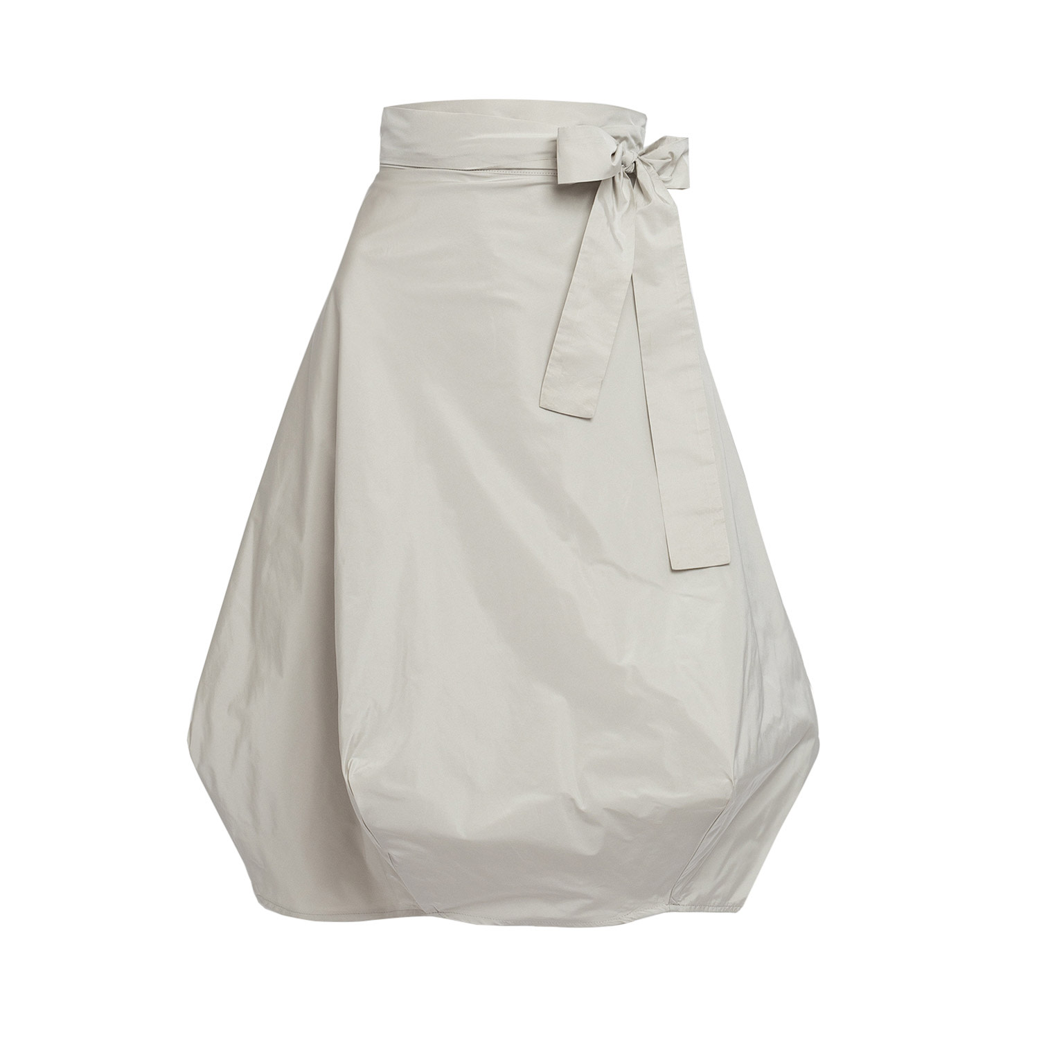 Bianca Popp Women's Wrapped Skirt In Off-white Taffeta In White
