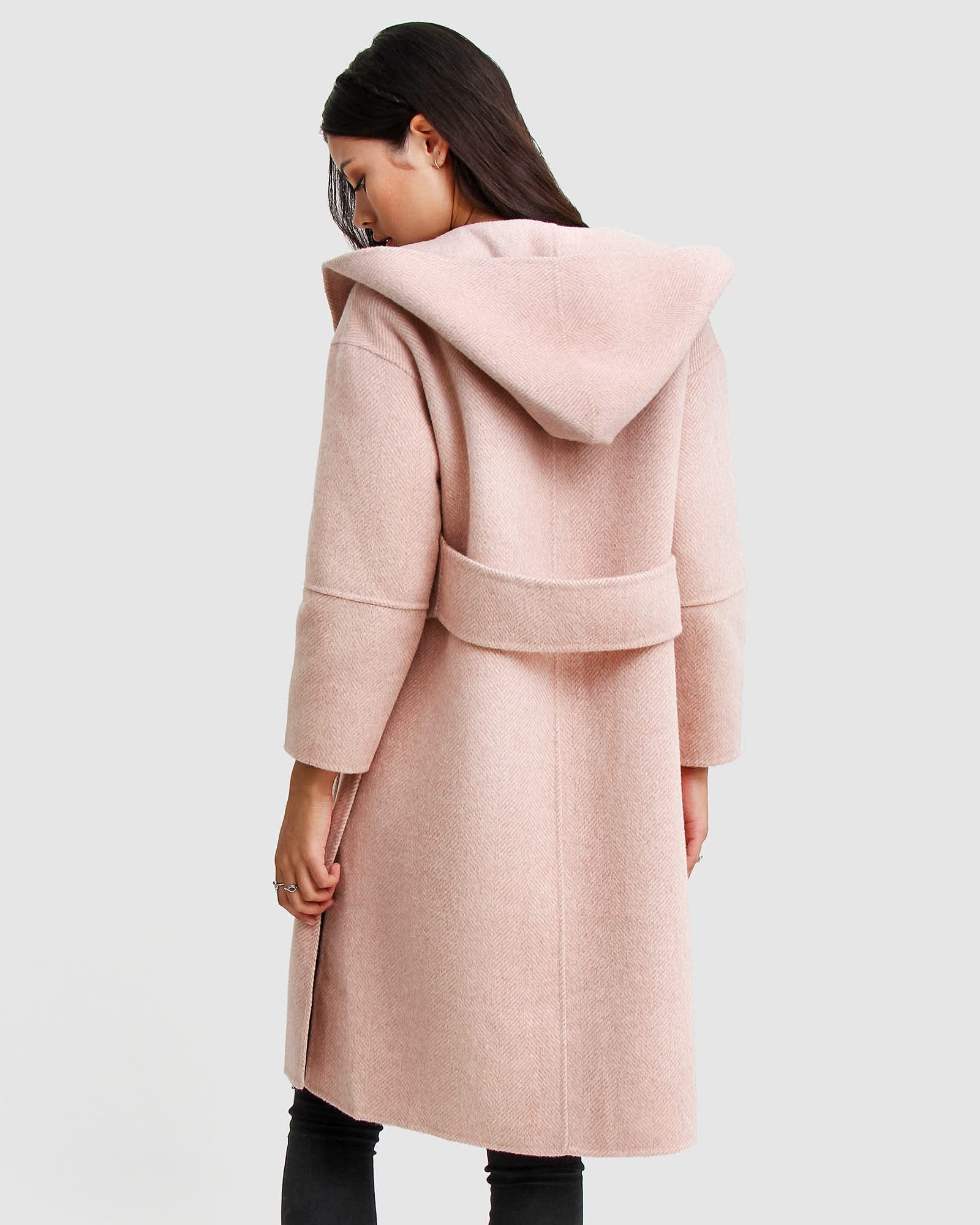 Walk This Way Wool Blend Oversized Coat - Blush Pink, Belle & Bloom